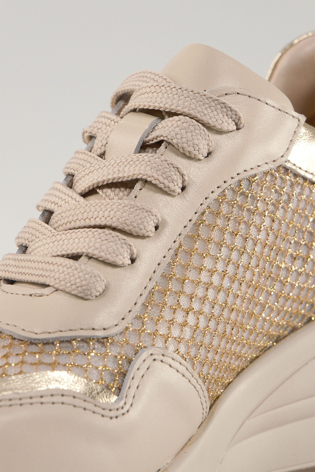 Vivienne Bej Deri Kadın Sneakers, Hakiki Deri, Günlük Ayakkabı, Spor Ayakkabı 24223
