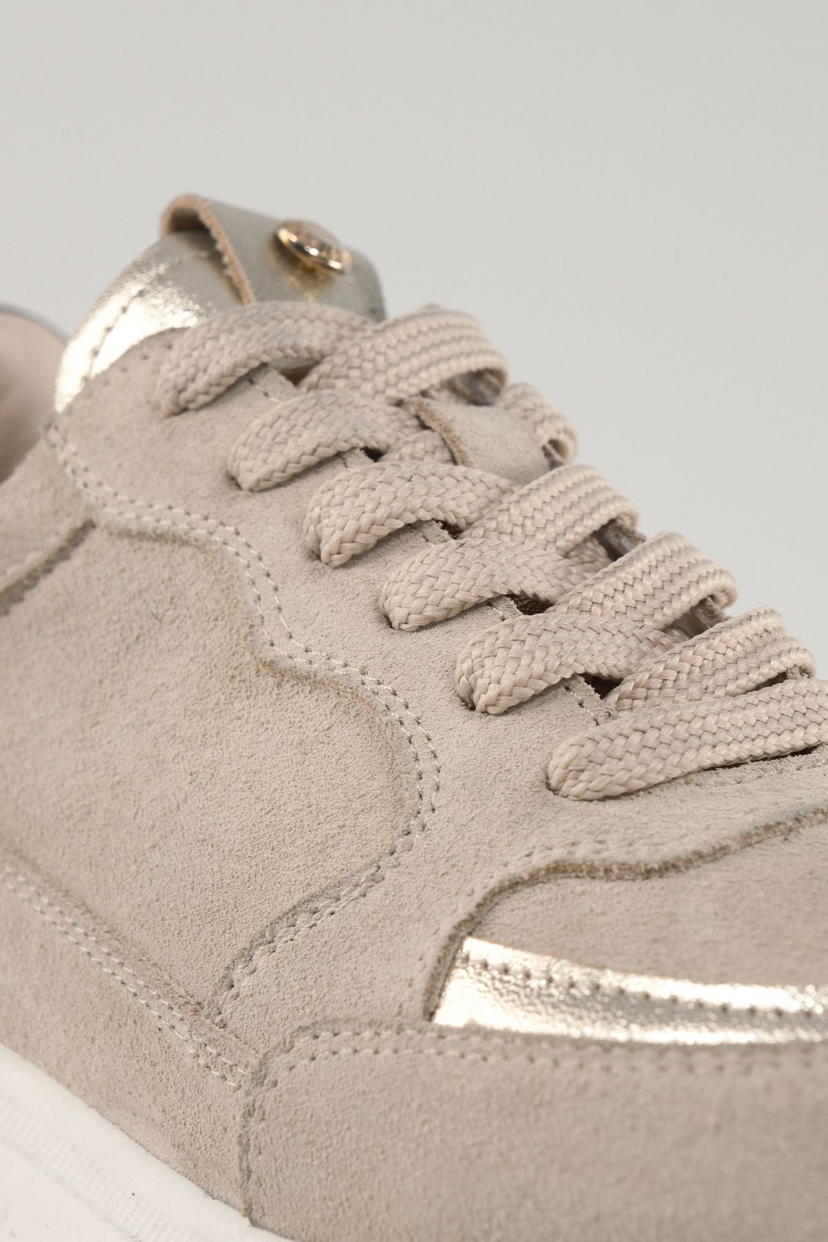 Monique Bej Deri Kadın Sneakers, Hakiki Deri, Günlük Ayakkabı, Spor Ayakkabı 25453