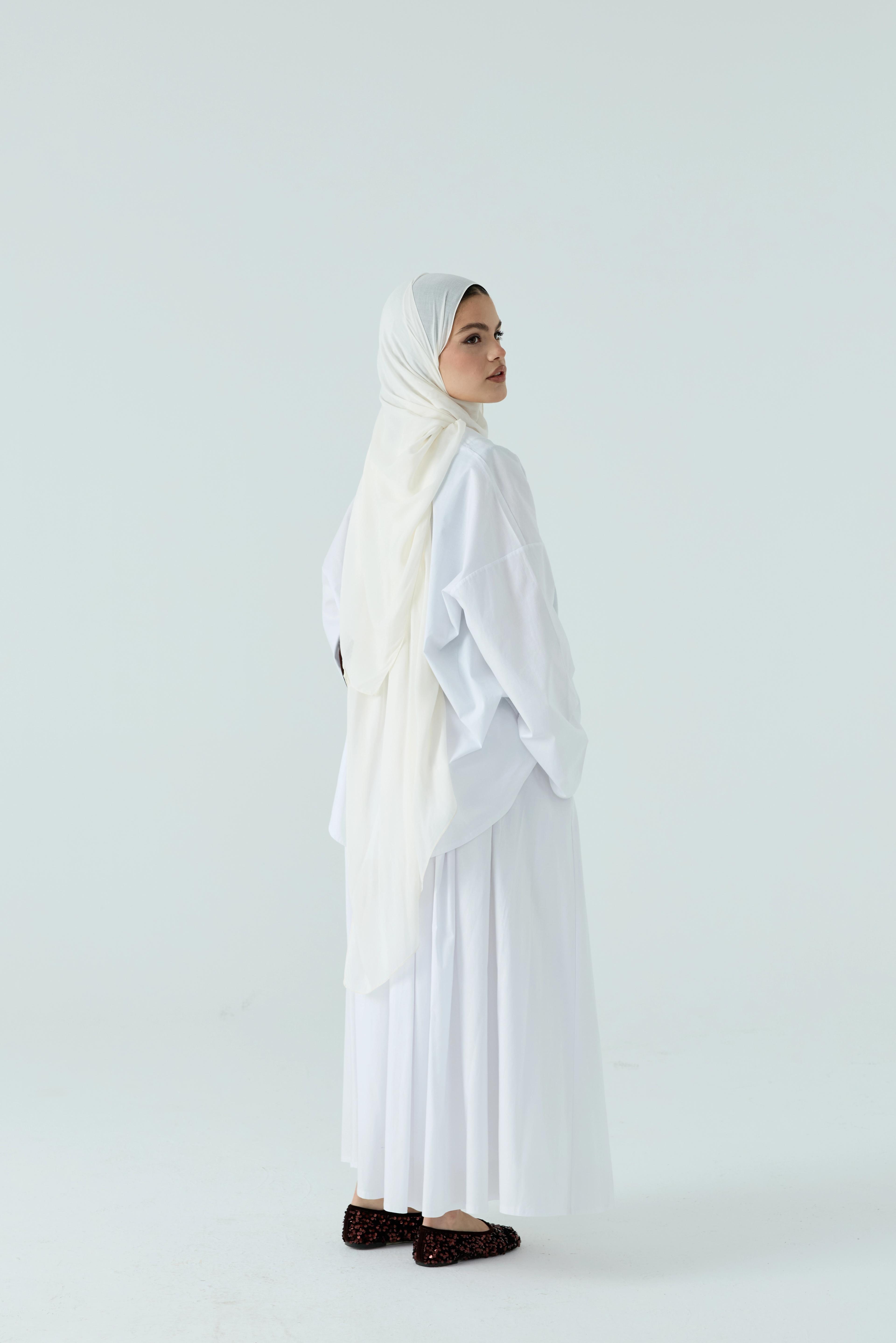 Beyaz Basic Poplin Takım