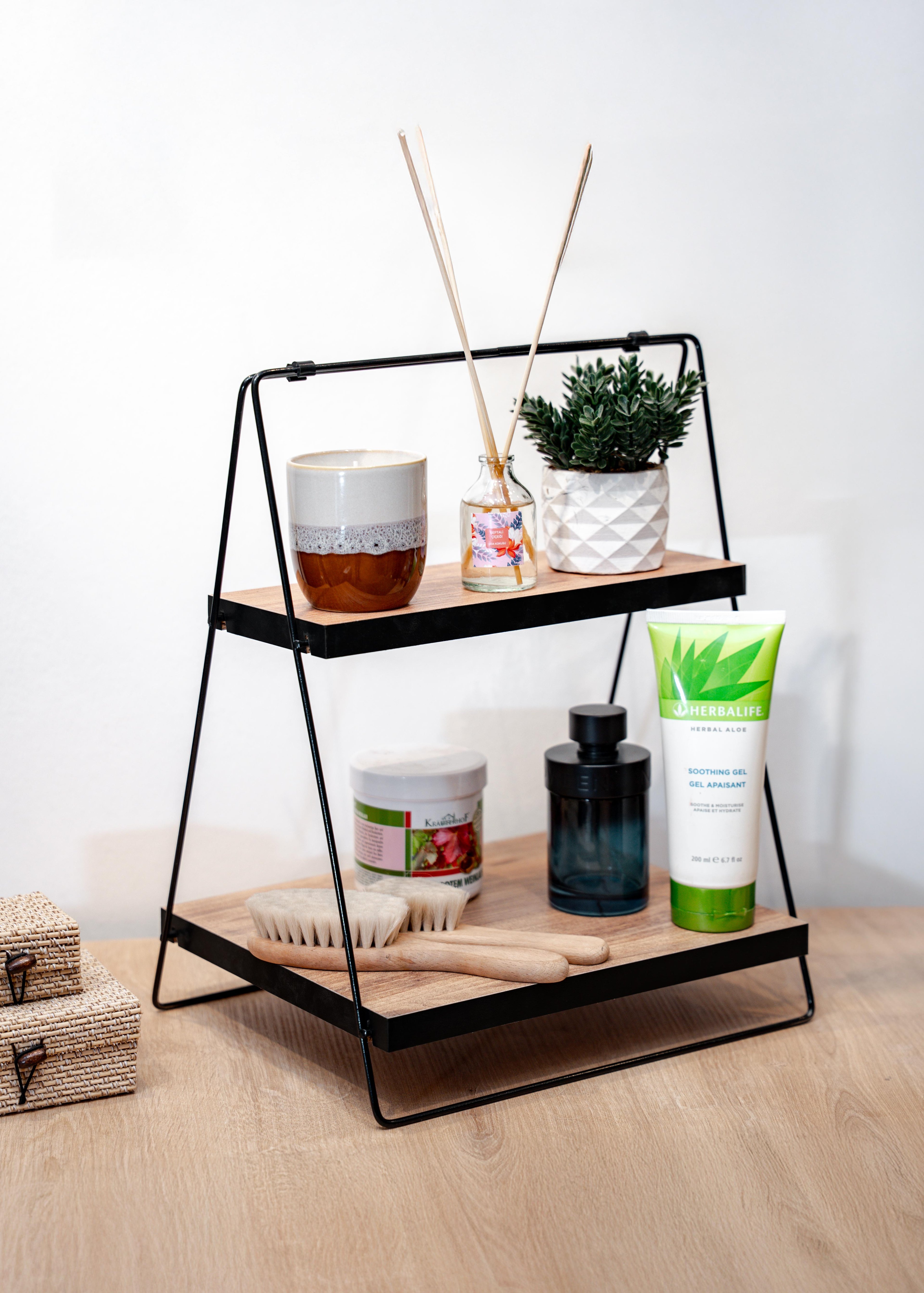 Çift Raflı Çok Amaçlı Organizer – Mutfak ve Banyo Düzenleyici