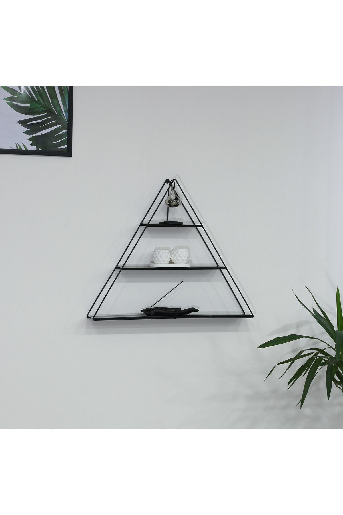 Metal Üçgen Dekoratif Raf / Stand