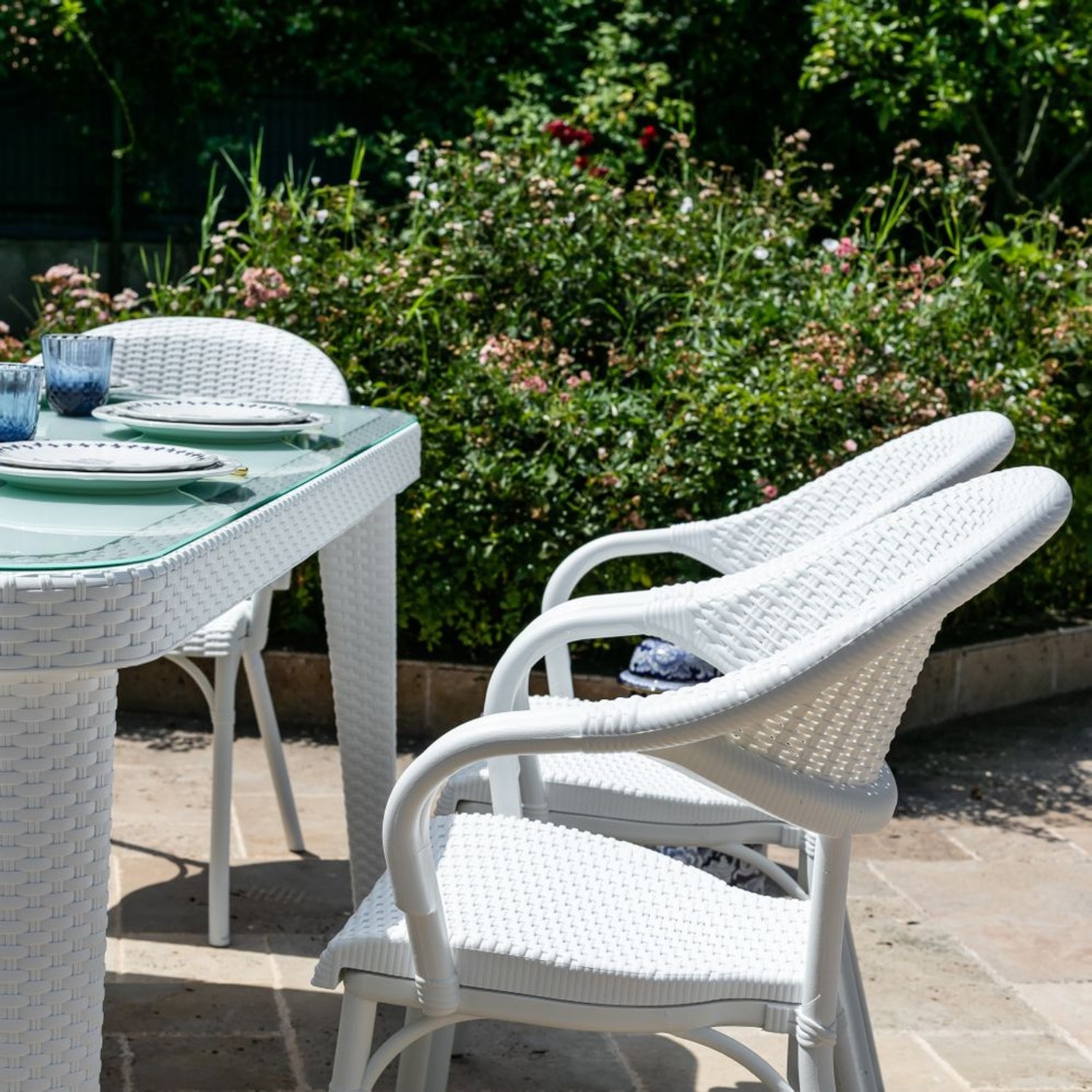 MASA TAKIMI 90X150 CM OKARA / FLAX-R 6 KİŞİLİK CAMLI RATTAN | BEJ RENK