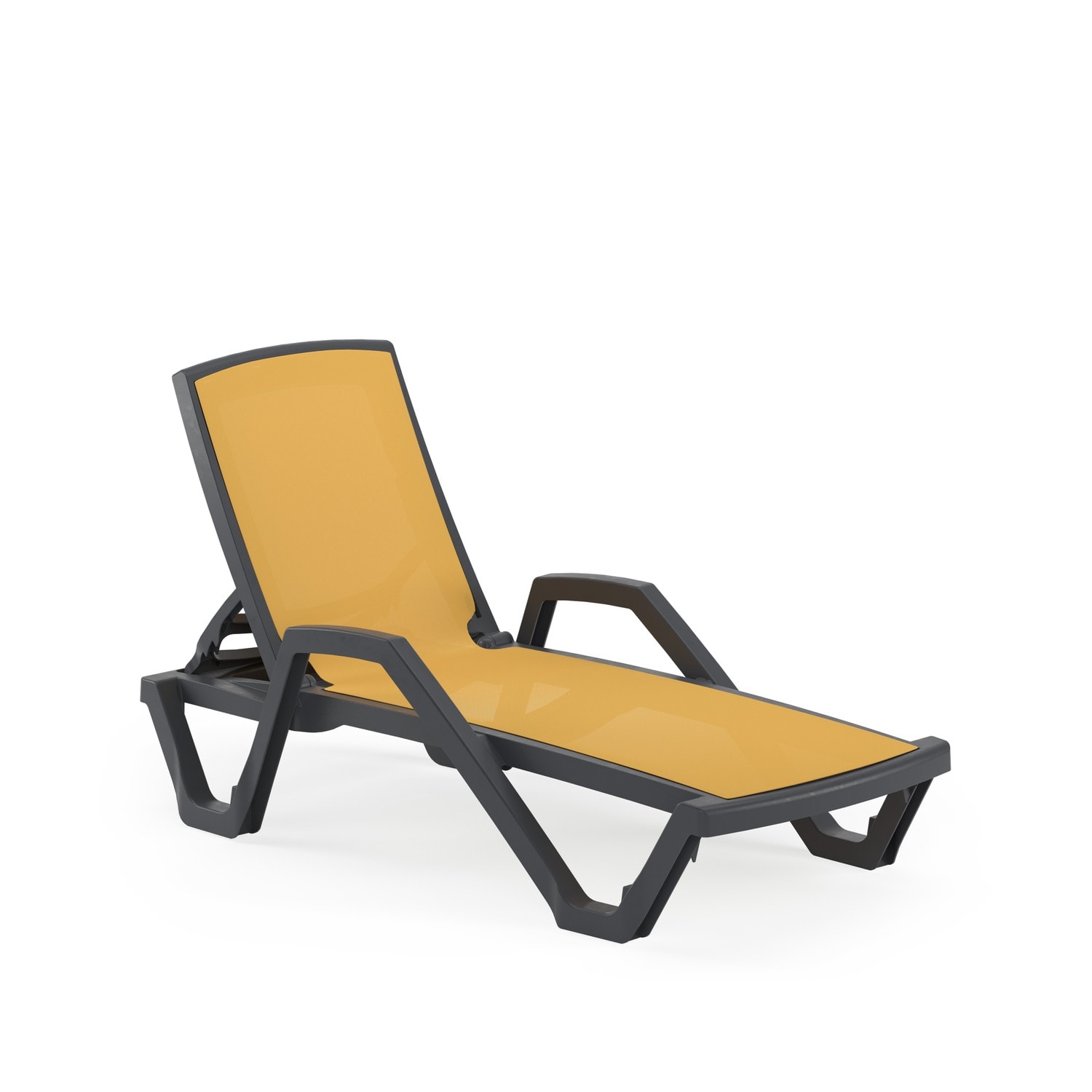 ŞEZLONG MARE KOLLU | ANTRASİT RENK, SARI 1100 (PLASTITEX) FİLE RENGİ