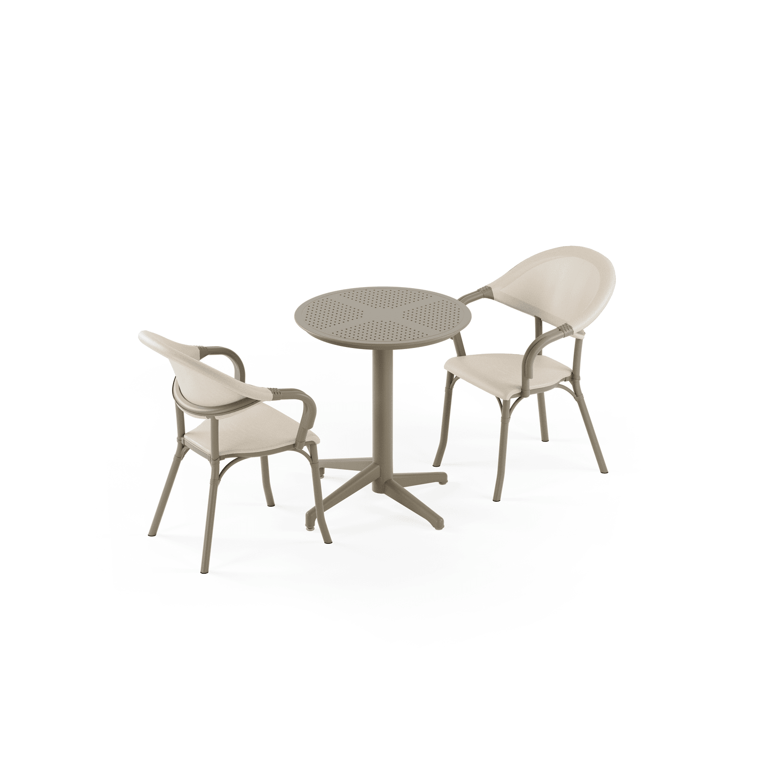 MASA TAKIMI Ø60 CM RAYNA SABİT / KOLTUK FLAX-N 2 KİŞİLİK | VİZON RENK, BEJ & KUM BEJİ C-3045342 (PHIFER) FİLE RENGİ