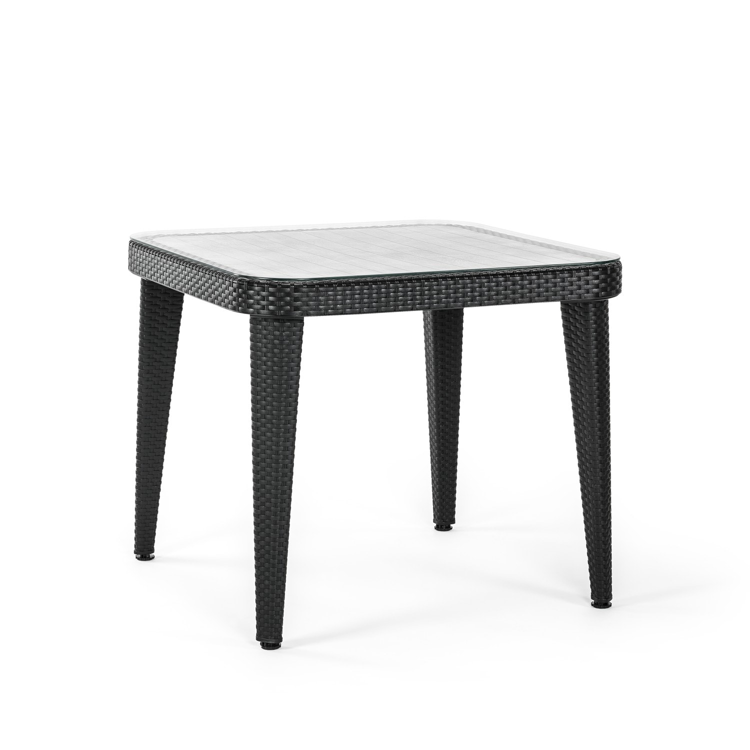 MASA OKARA 90X90 CM (DIŞ CAMLI) | SİYAH RENK