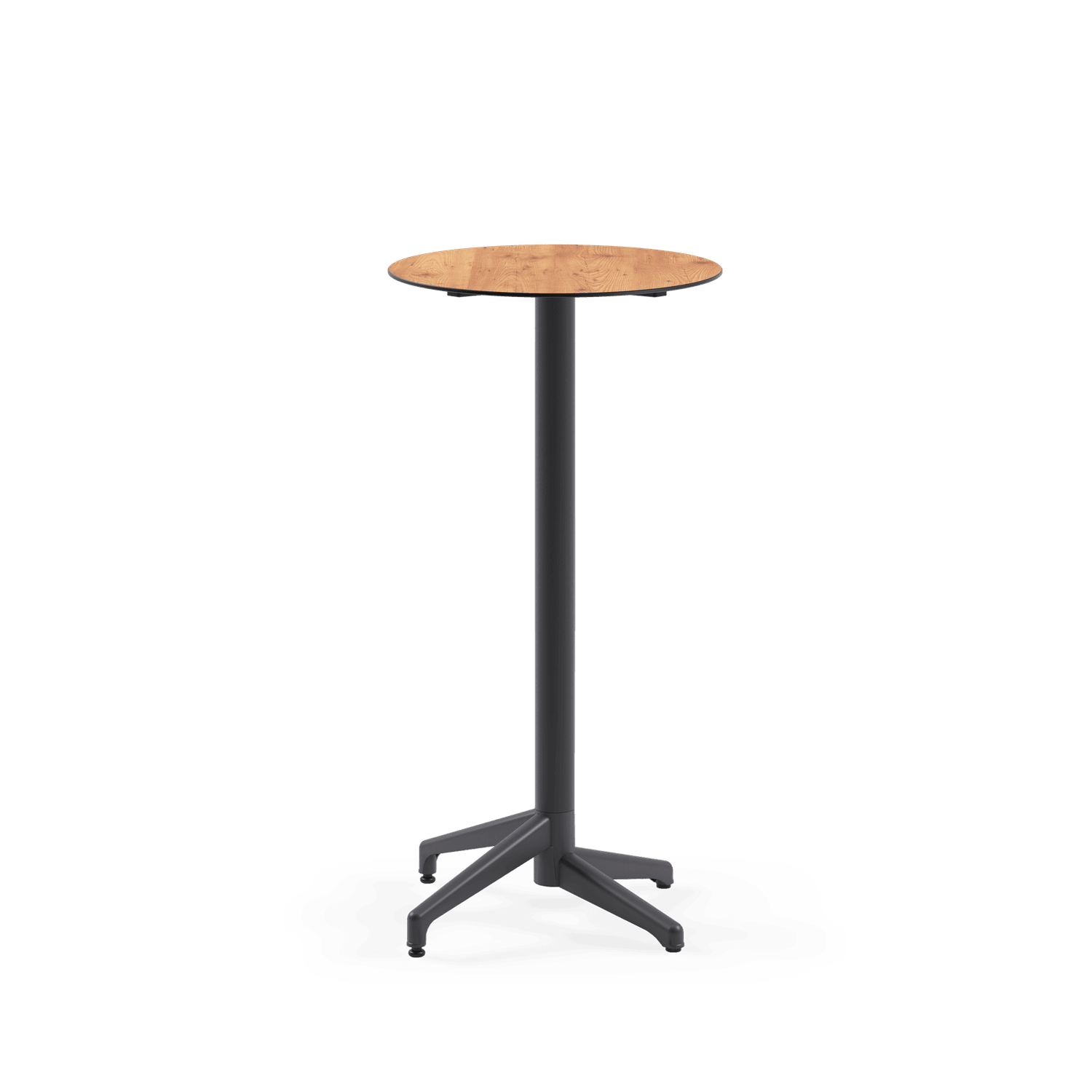BAR MASA RAYNA-C Ø60 CM SABİT | ANTRASİT  AYAK, HPL/CPL NOVEÇENTO TABLA