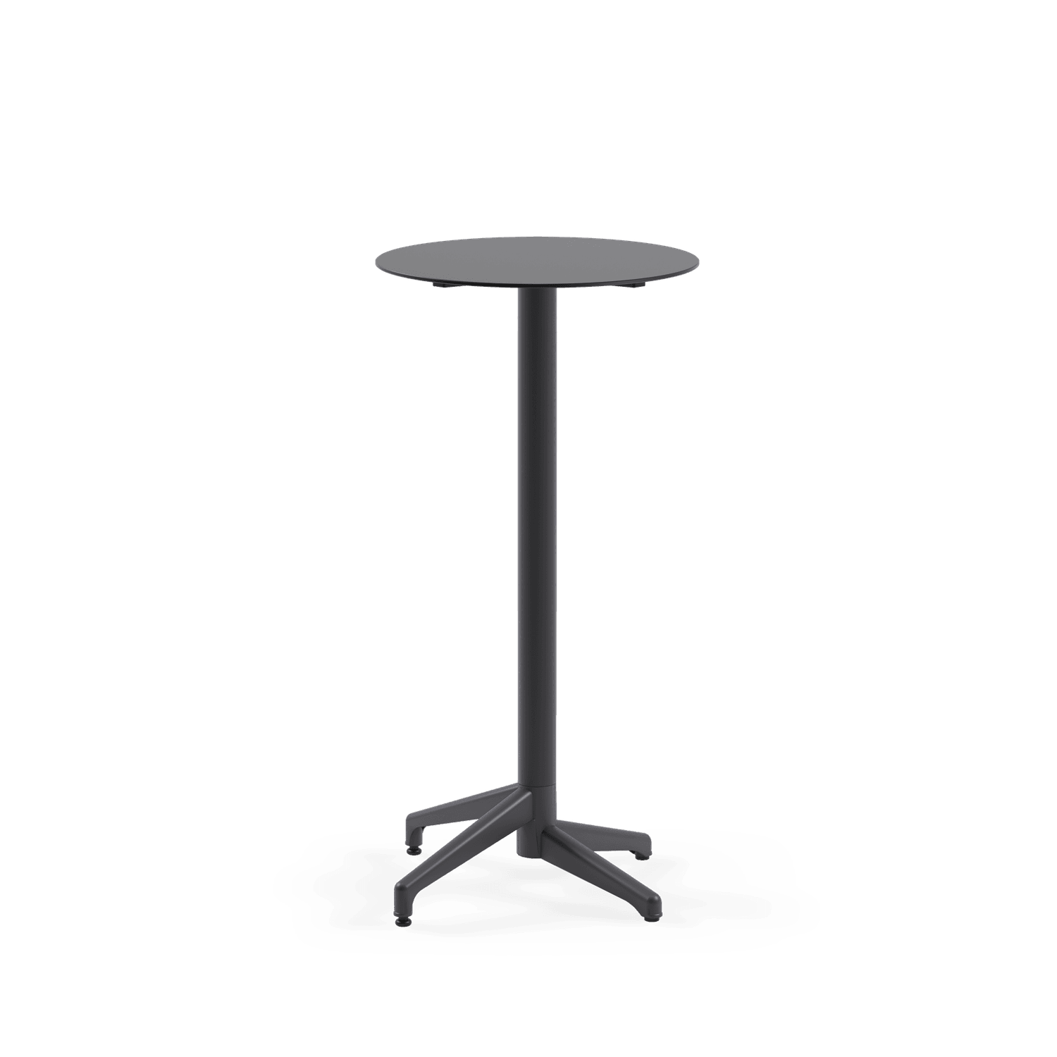 BAR MASA RAYNA-C Ø60 CM SABİT | ANTRASİT  AYAK, HPL/CPL ANTRASİT GRİ (3155) TABLA