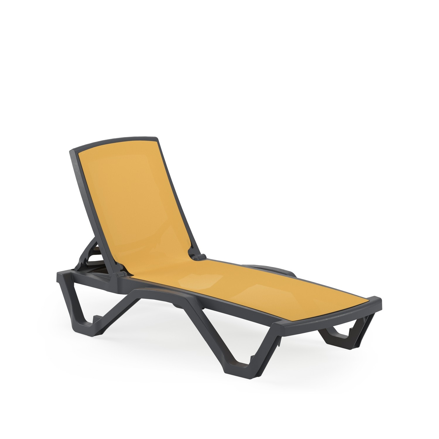 ŞEZLONG MARE KOLSUZ | ANTRASİT RENK, SARI 1100 (PLASTITEX) FİLE RENGİ