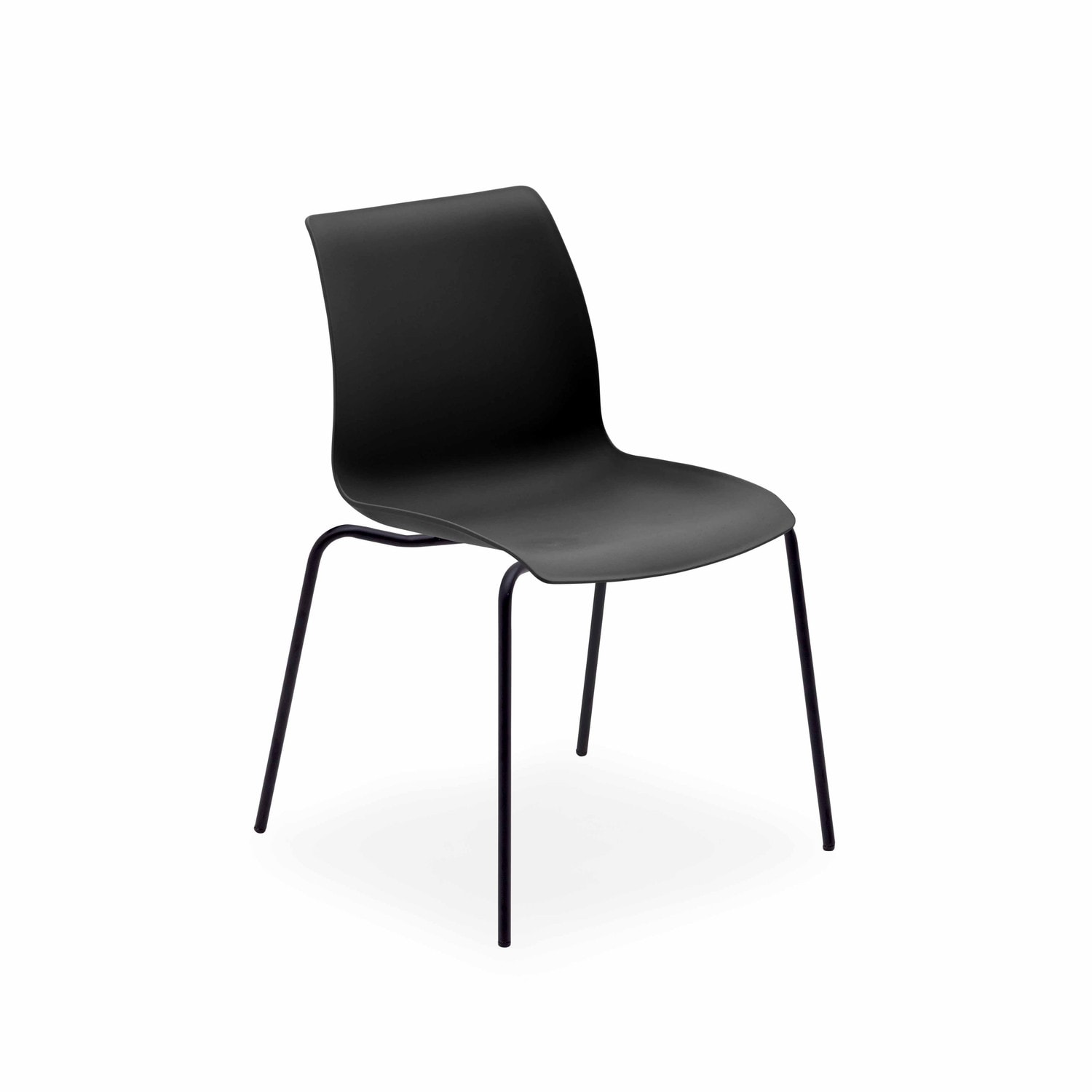 SANDALYE LARCH-M  | SİYAH RENK, SİYAH BOYALI METAL AYAK