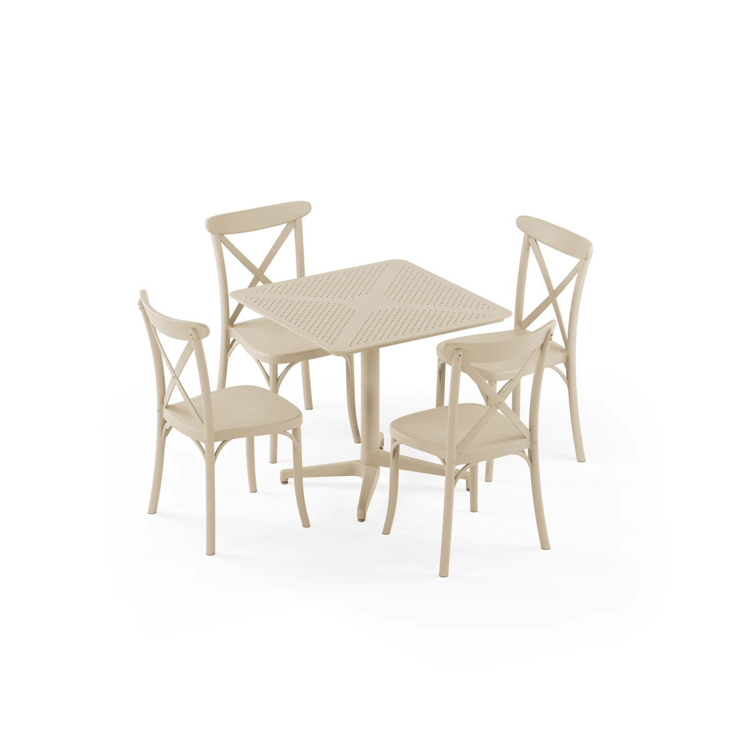 MASA TAKIMI 80X80 CM RAYNA SABİT / SANDALYE CAROB 4 KİŞİLİK