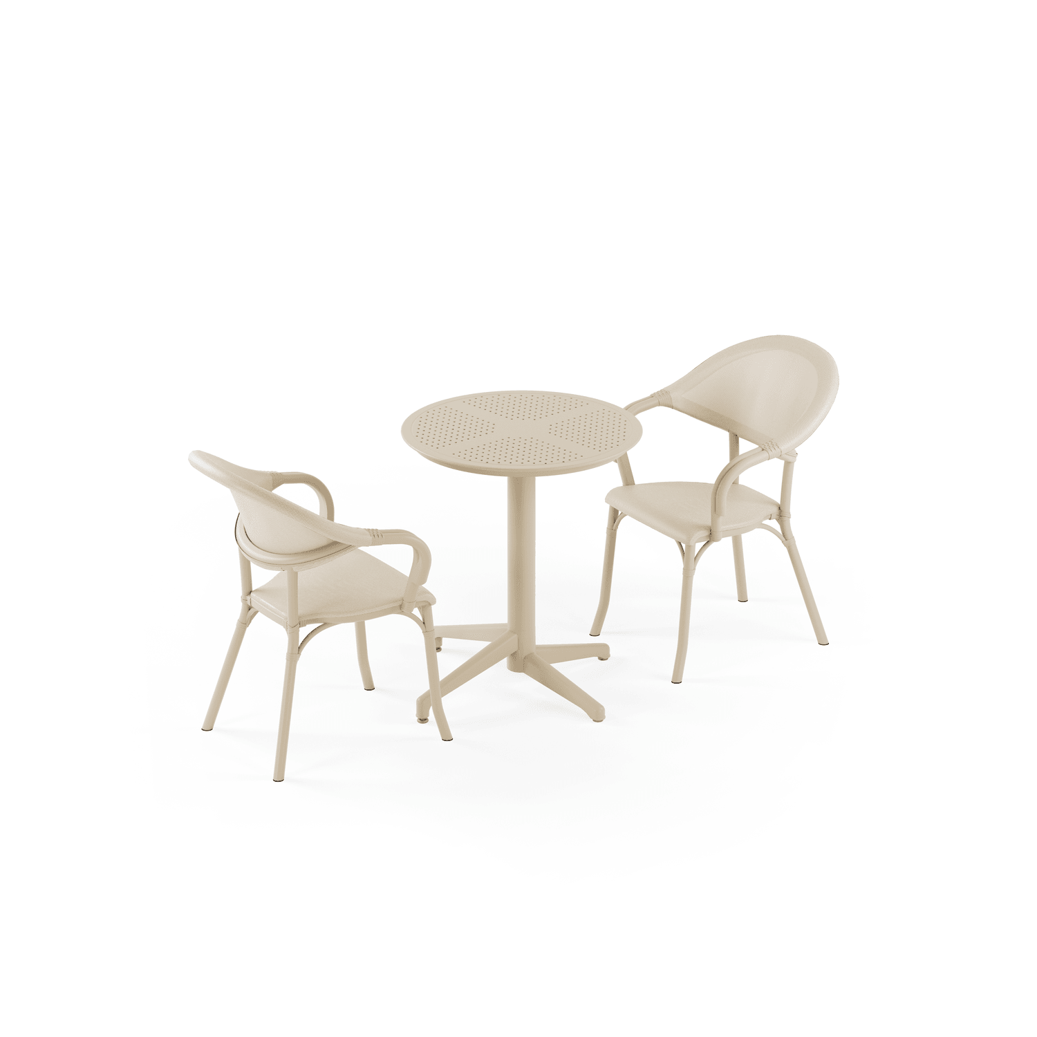 MASA TAKIMI Ø60 CM RAYNA SABİT / KOLTUK FLAX-N 2 KİŞİLİK | BEJ RENK, BEJ & KUM BEJİ C-3045342 (PHIFER) FİLE RENGİ