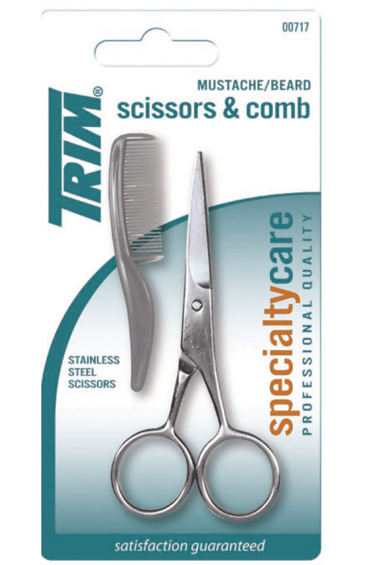 TRIM MUSTACHE SCISSORS AND COMB