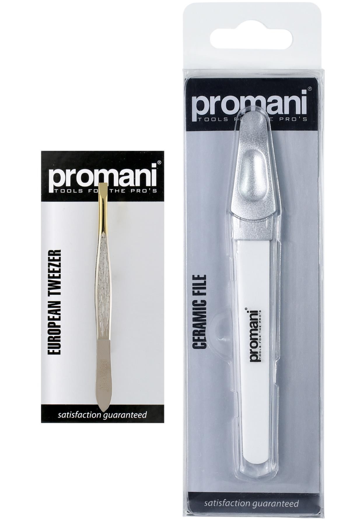 PROMANI STRAIGHT TIP EUROPEAN TWEEERS/CERAMIC RASP