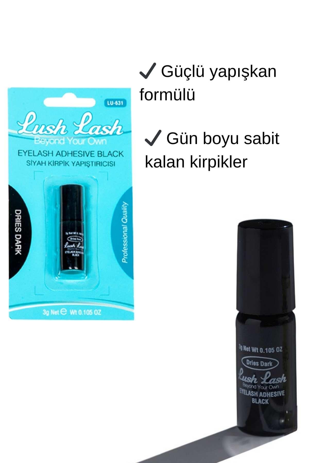 LUSH LASH SİYAH KİRPİK YAPIŞTIRICISI 3GR (3'LÜ SET)