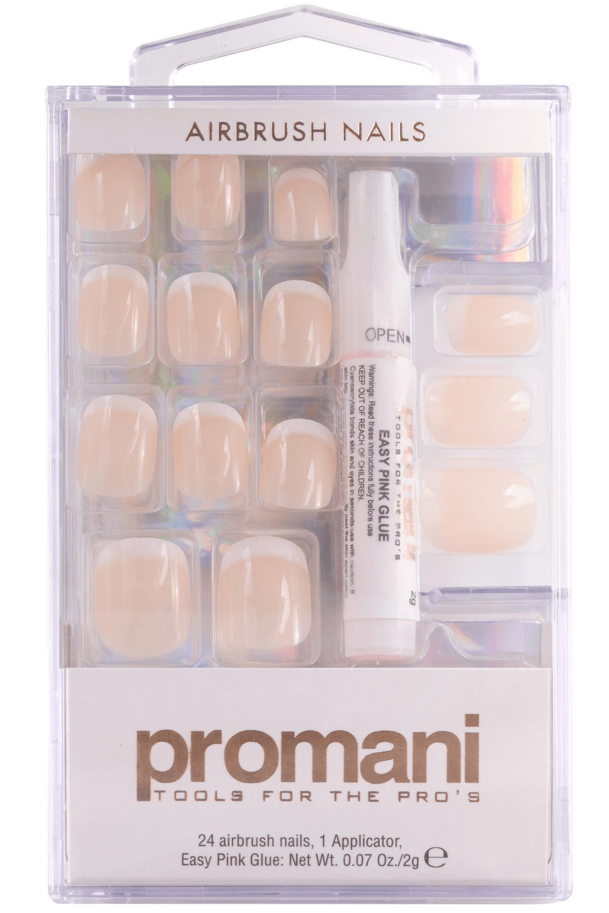 PROMANİ THIN FRENCH FALSE NAIL KIT PINK