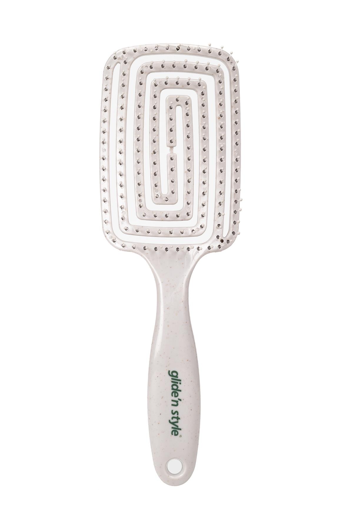 Glide’n Style Eco Flexi Paddle Brush – Doğa Dostu Esnek Saç Açma ve Tarama Fırçası