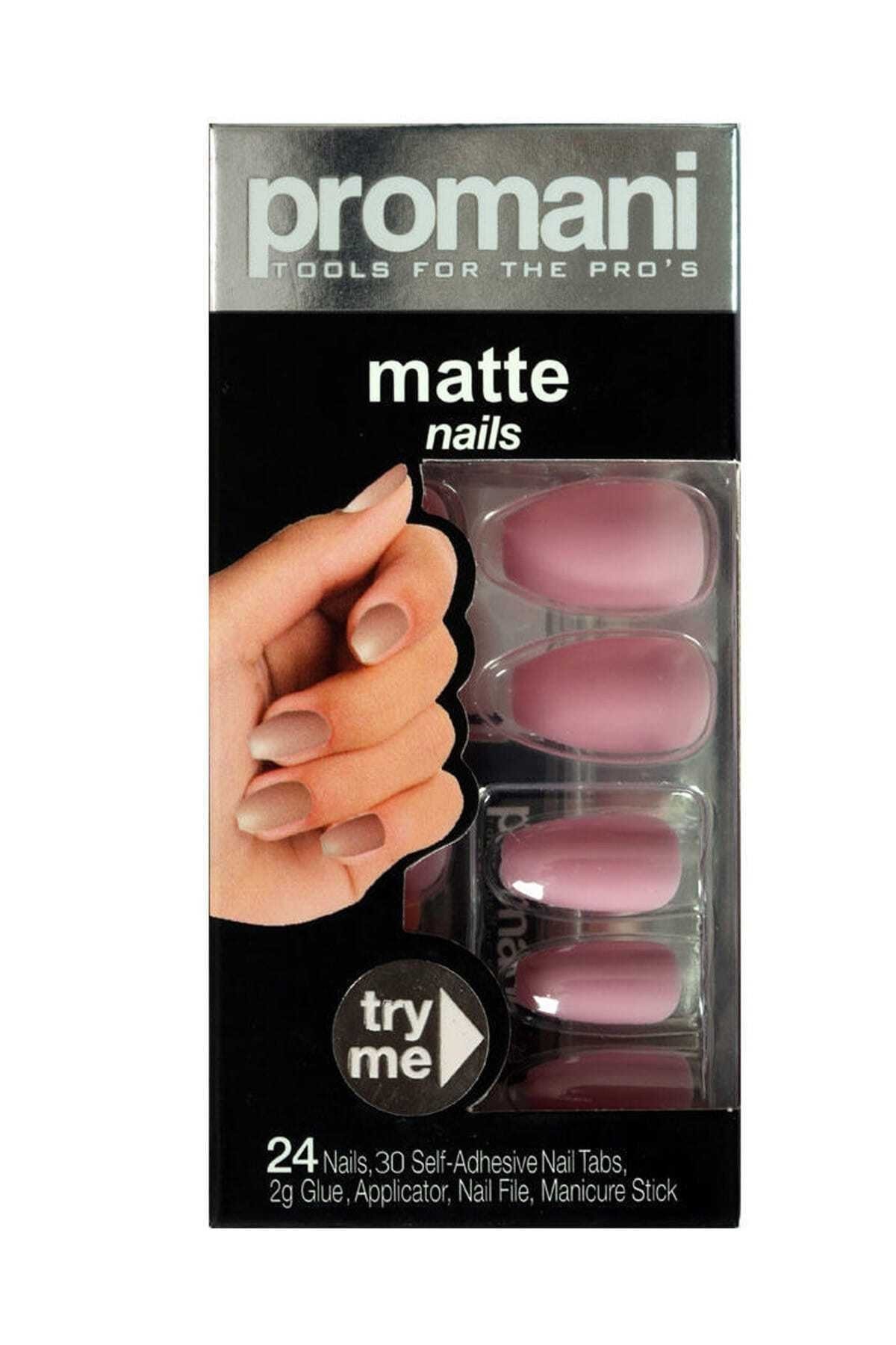 PROMANI MATTE FALSE NAIL KIT CANDY PINK