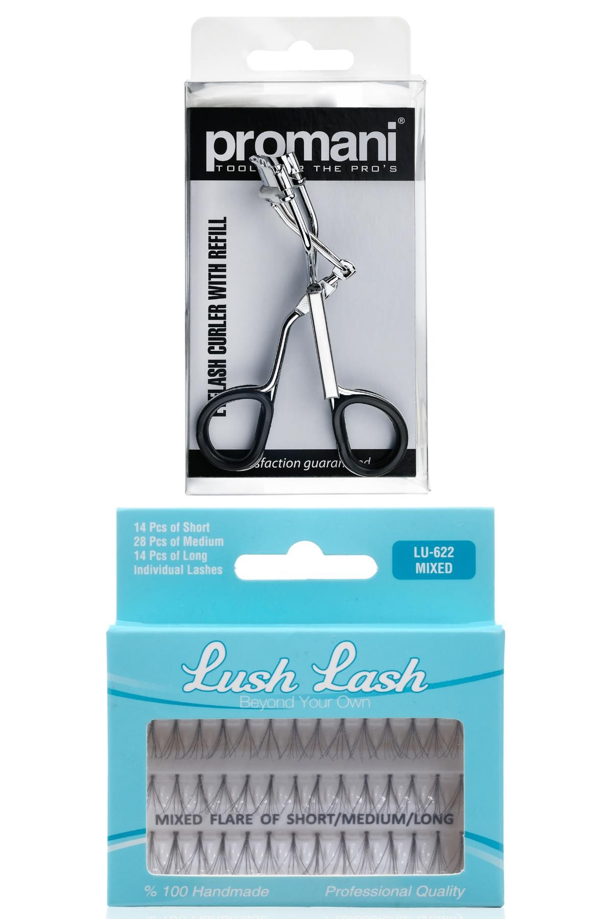 LUSH LASH SINGLE FALSE LASH/PROMANI EYELASH CURLER