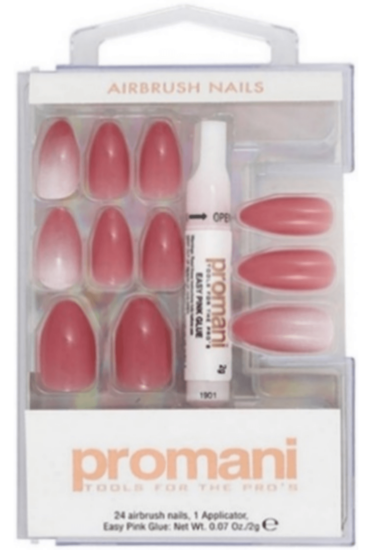 PROMANI DEGRADE DRIED ROSE FALSE NAIL KIT