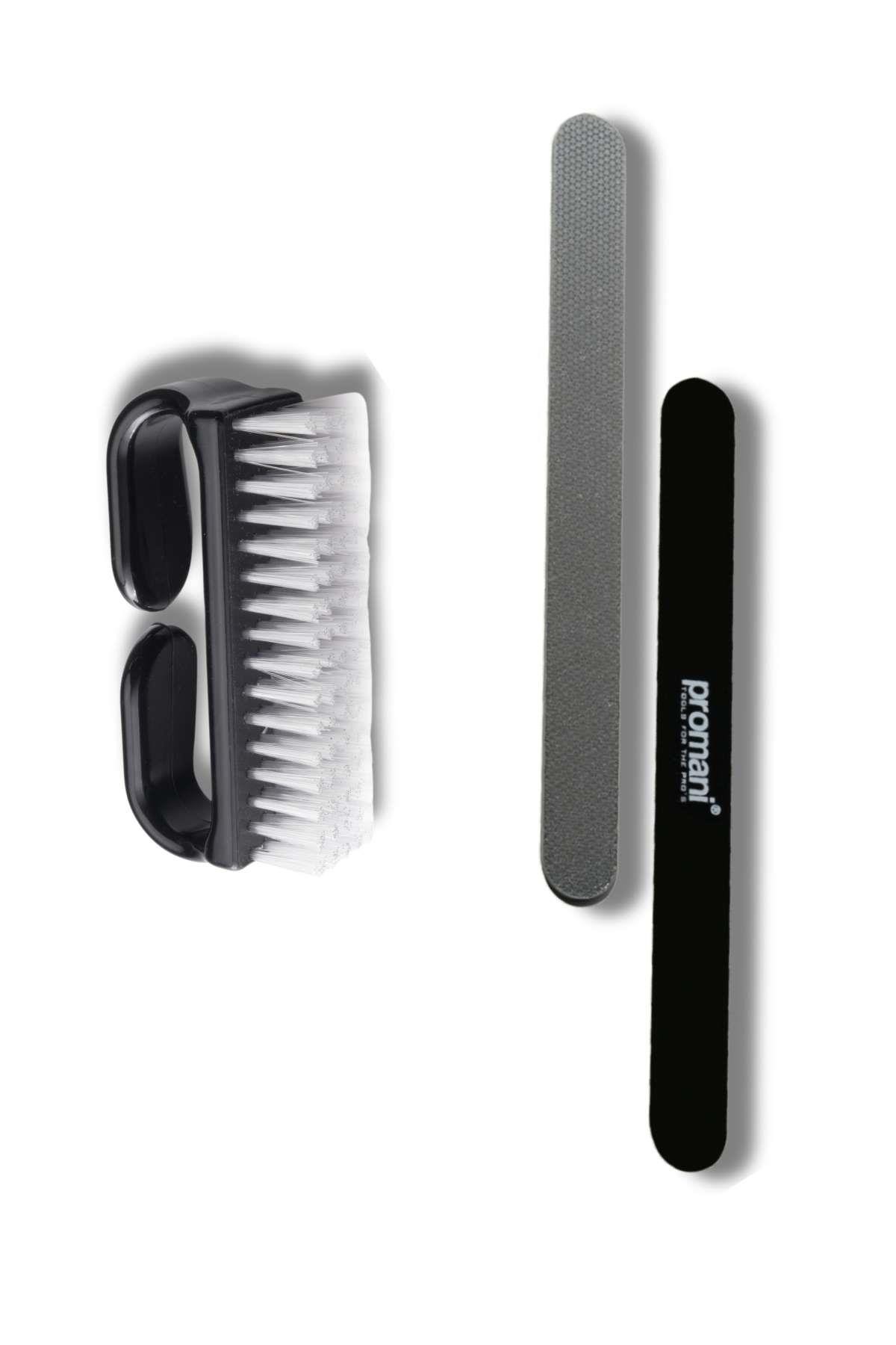 PROMANI NAIL BRUSH+PRO LASER CUT STEEL RASP