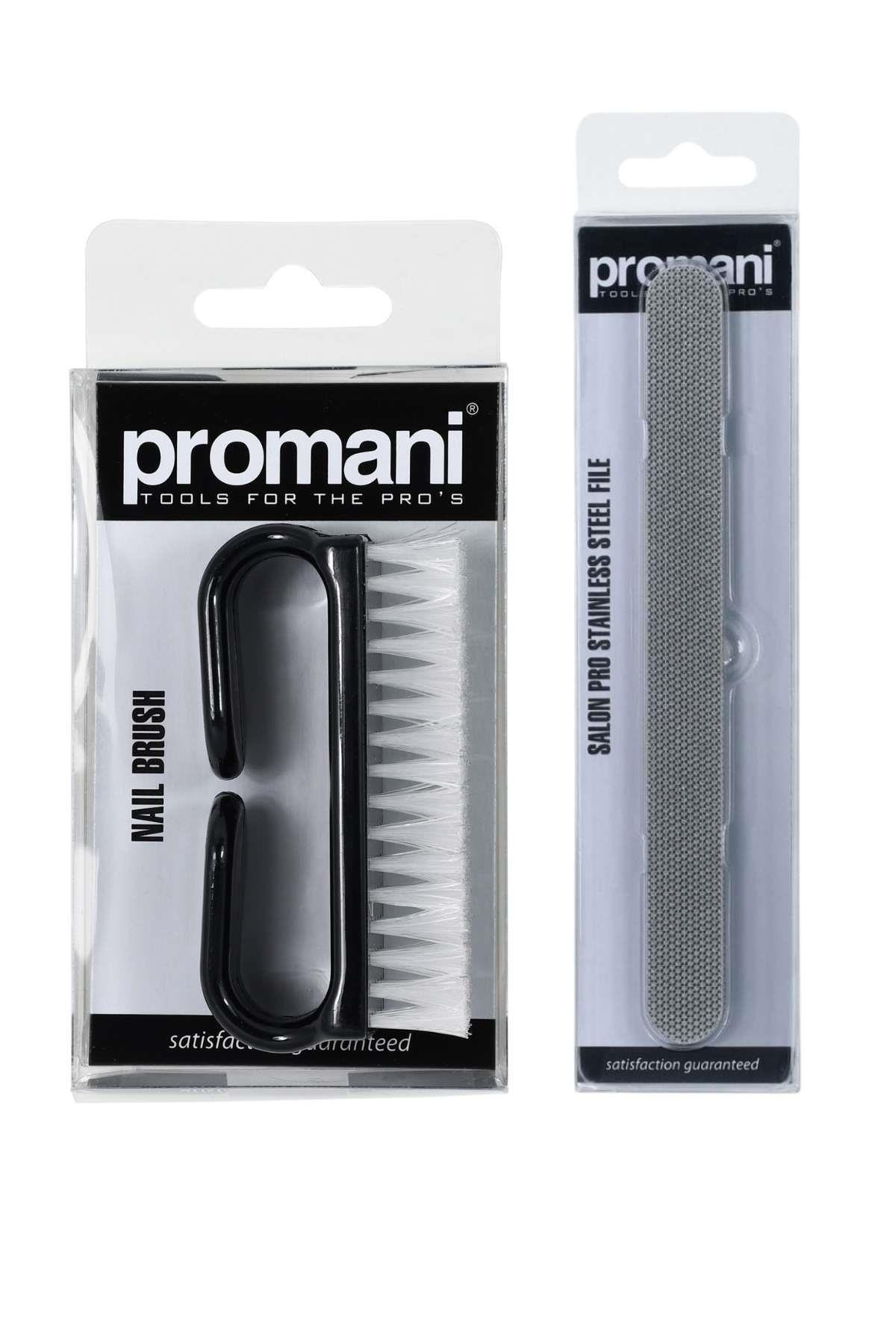 PROMANI NAIL BRUSH+PRO LASER CUT STEEL RASP