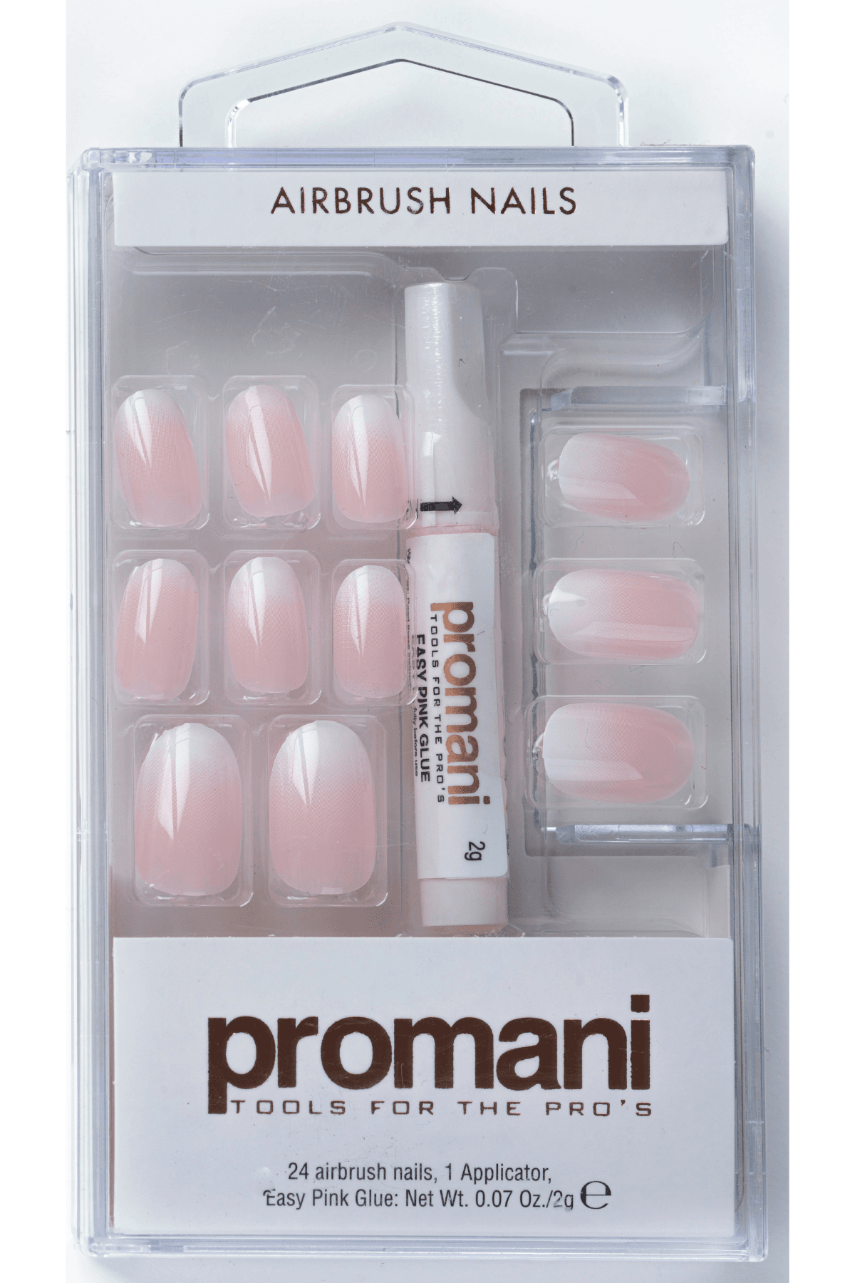 PROMANİ OMBRE PEMBE TAKMA TIRNAK KİTİ