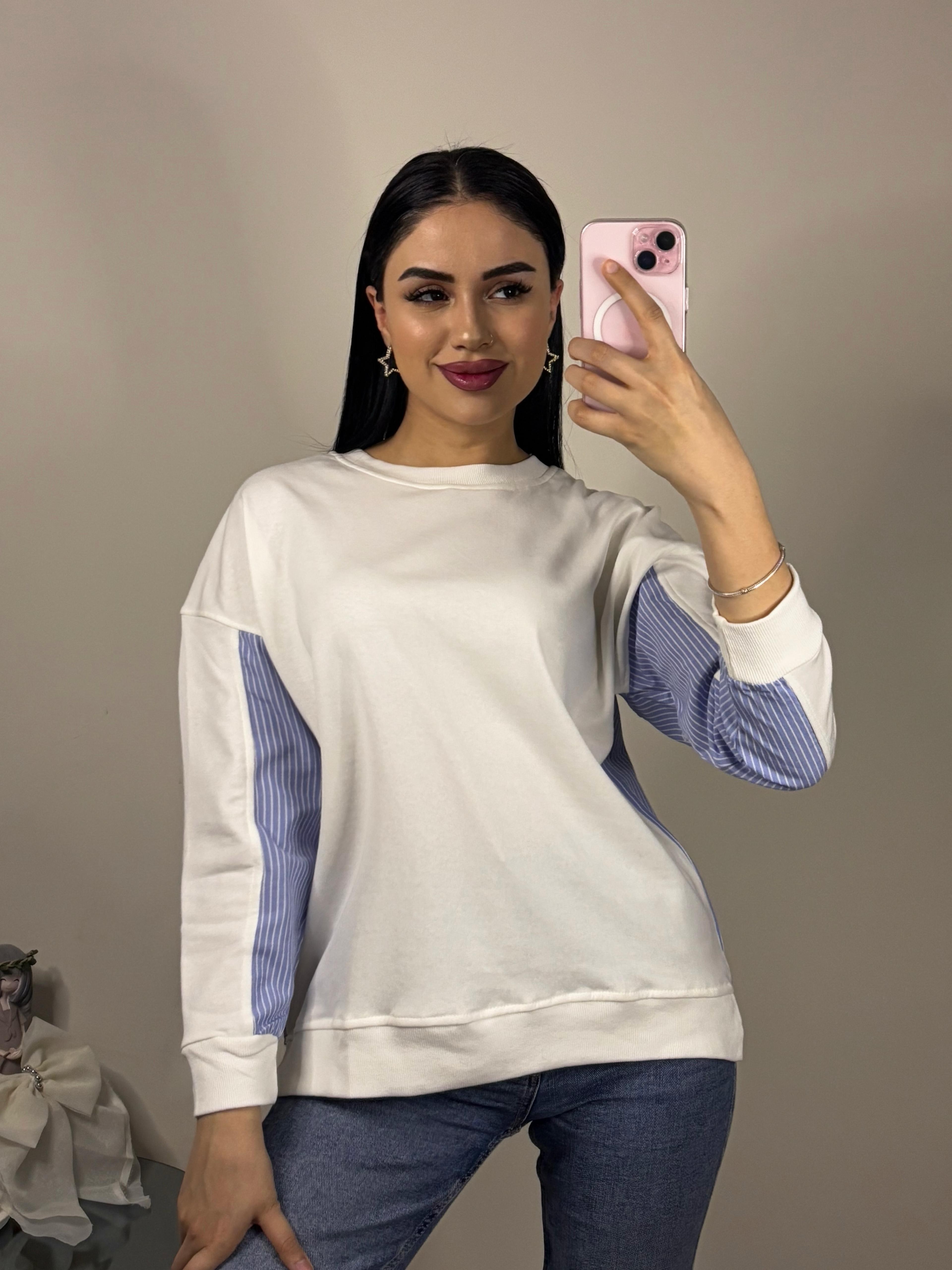 Gömlek Detay Sweatshirt