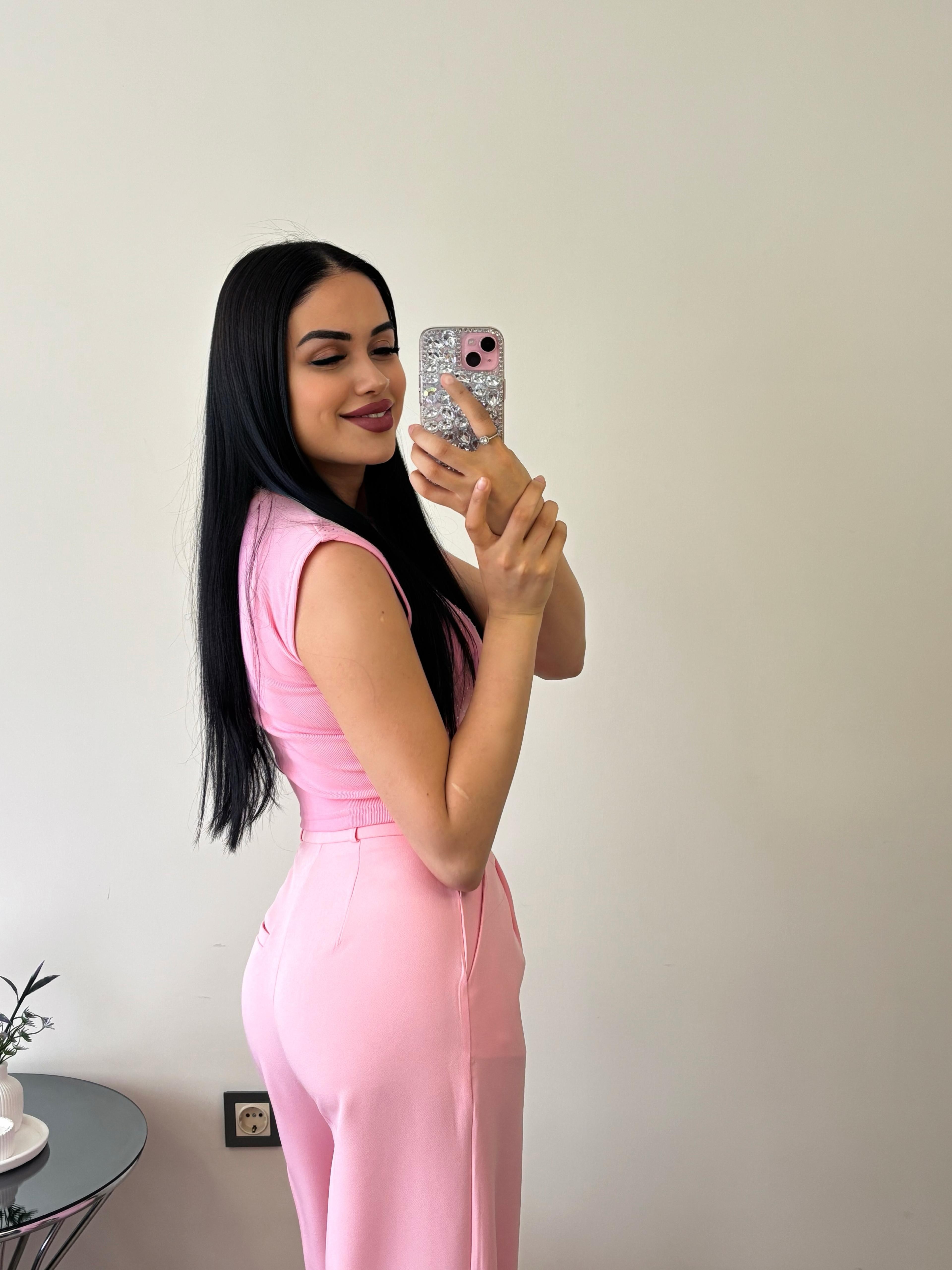 ZR Etiketli Pembe Palazzo Pantolon 