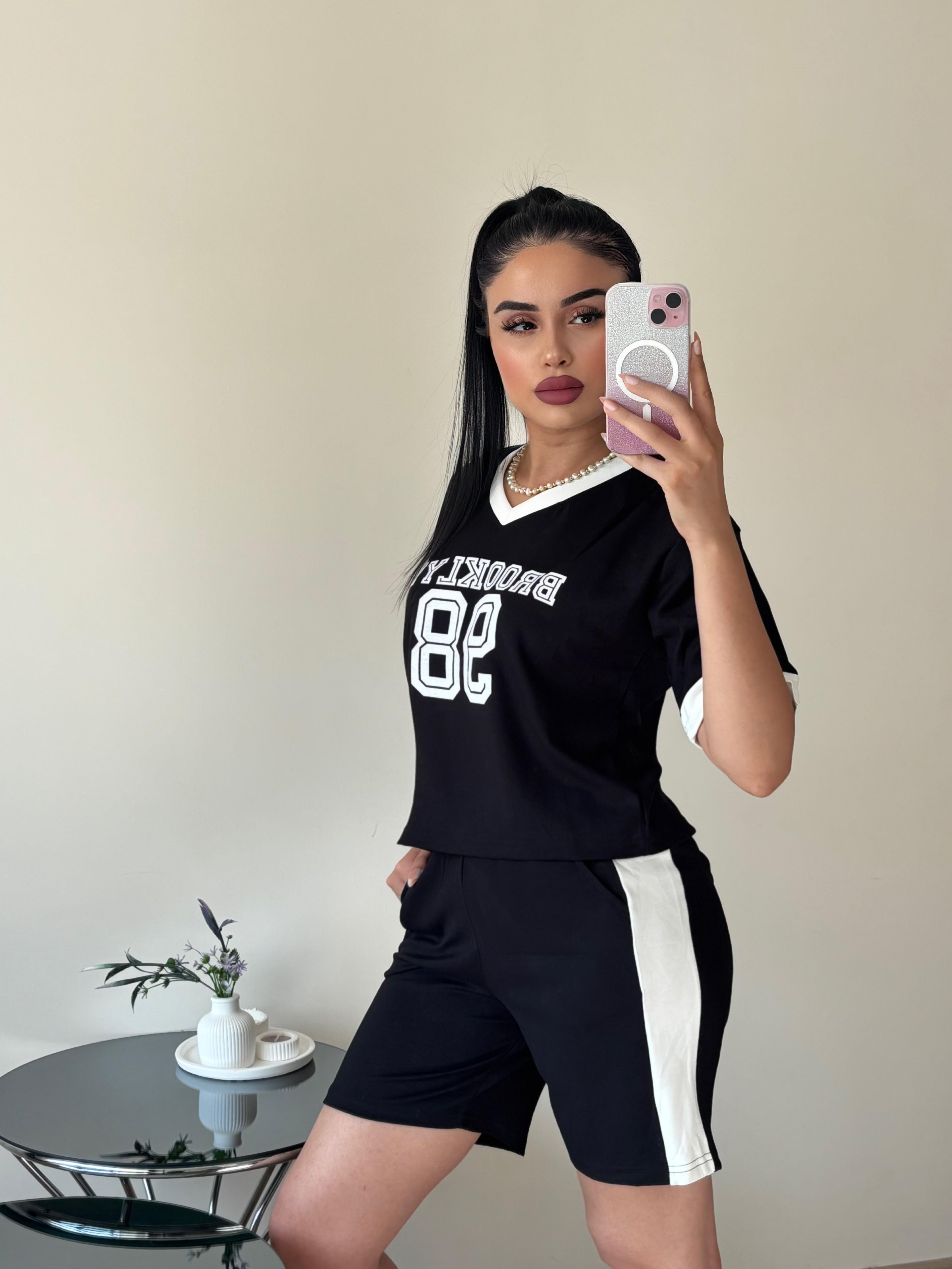 Modal Kumaş Brooklyn Takım Siyah