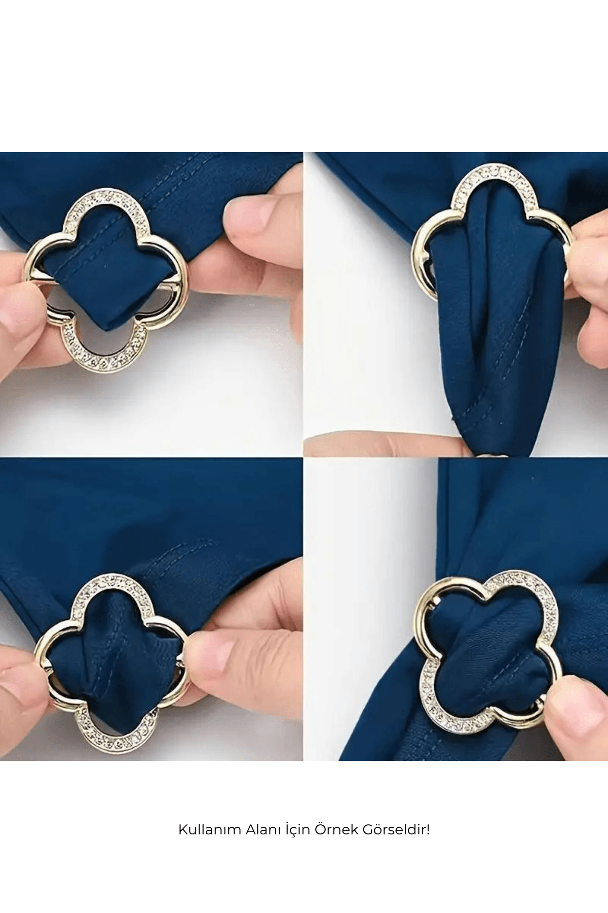 Metal Taşlı Çok Amaçlı Şık Toka 