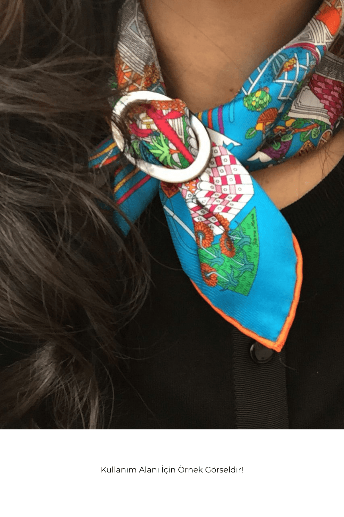 Yeşil Detaylı Dikdörtgen Çok Amaçlı Metal Toka