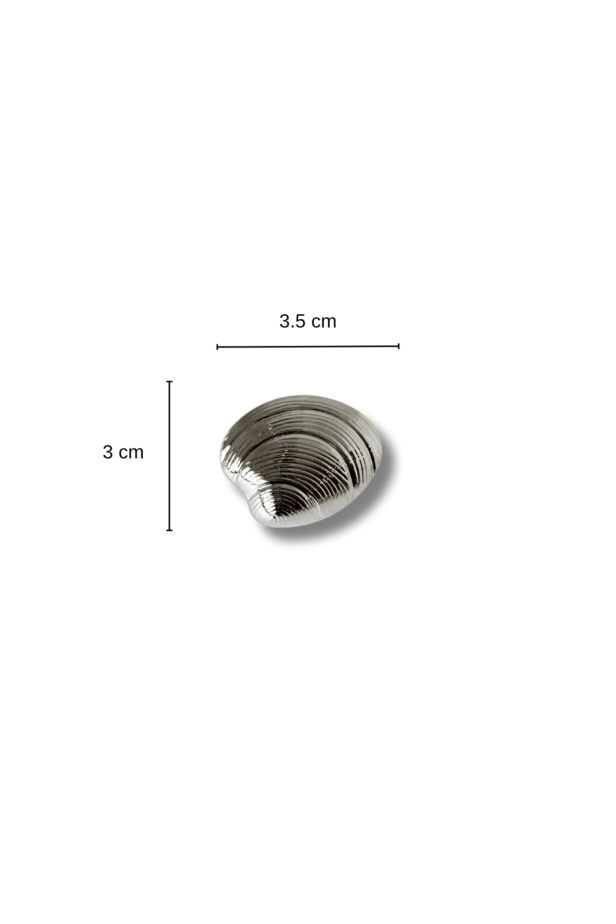 Metal Deniz Kabuğu Form İğneli Broş