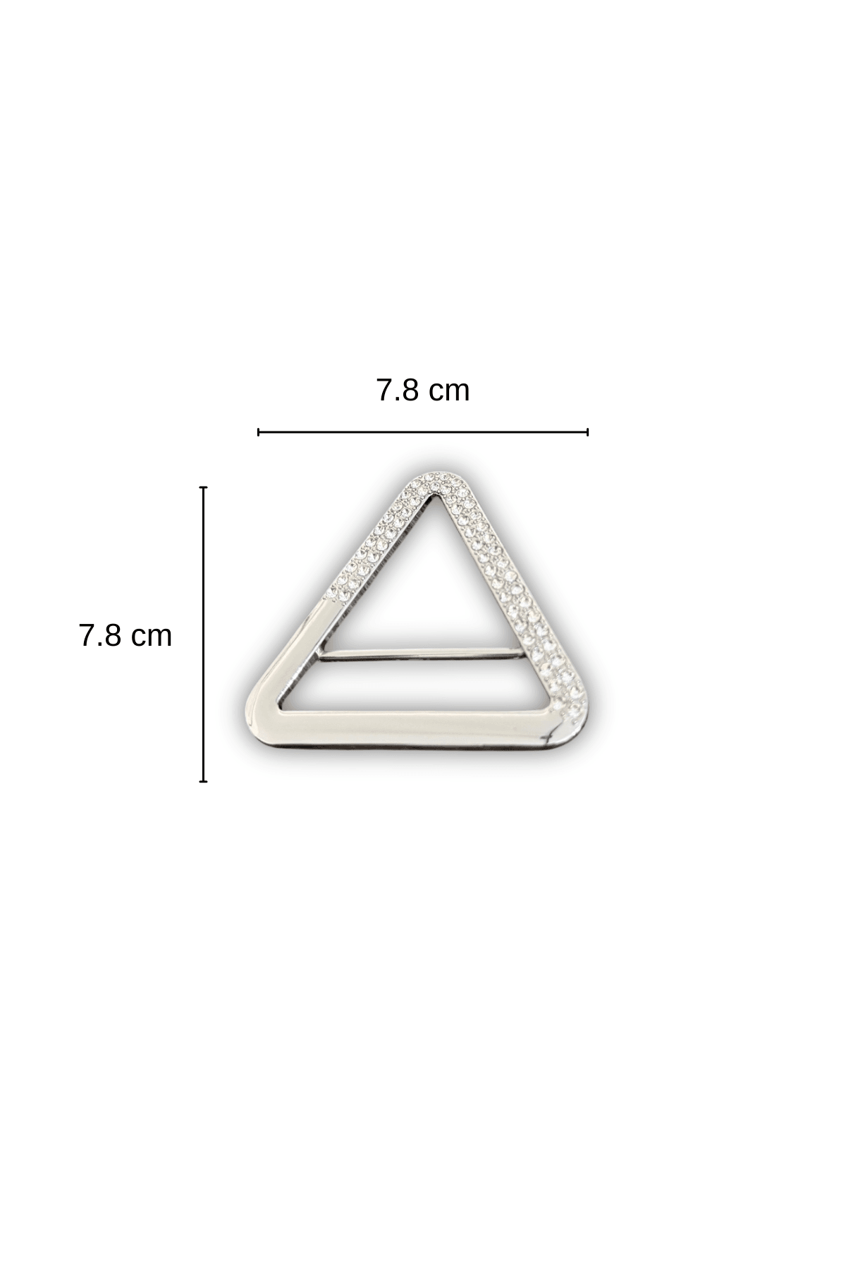 Metal Taşlı Üçgen Form Çok Amaçlı Şık Toka