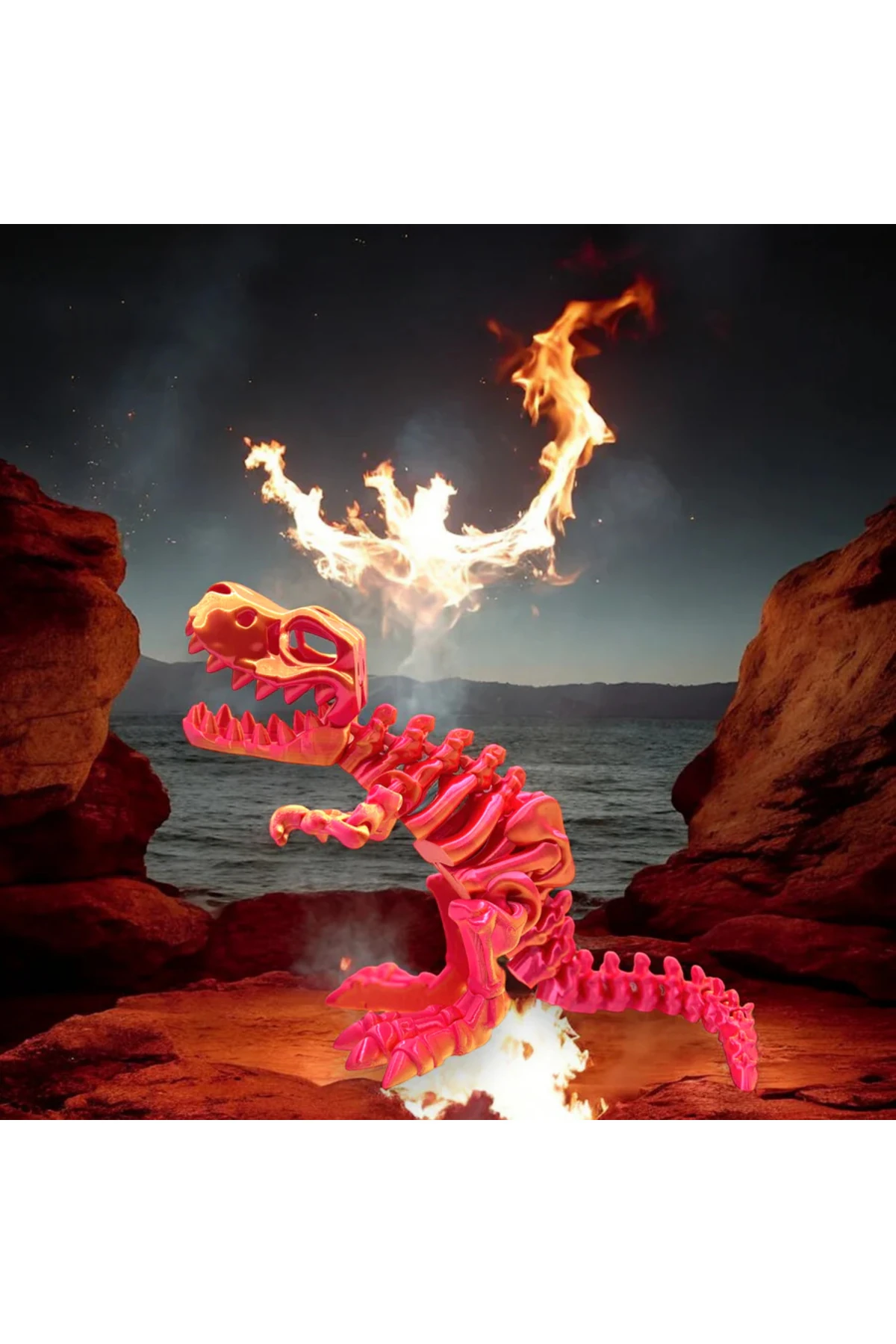 Dinozor - TYRANNOSAURUS T-REX İskelet Hareketli Oyuncak