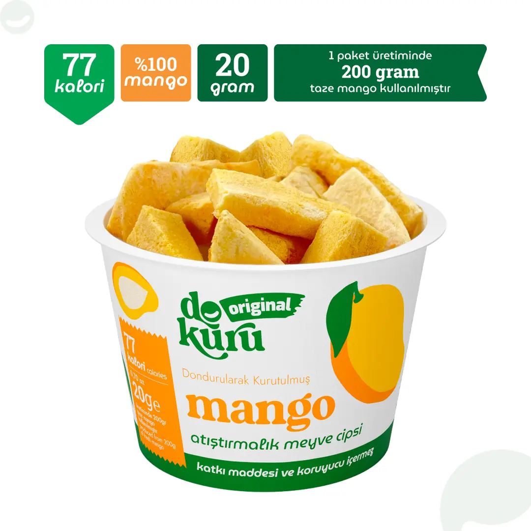 Dokuru Original Mango Atıştırmalık Meyve Cipsi