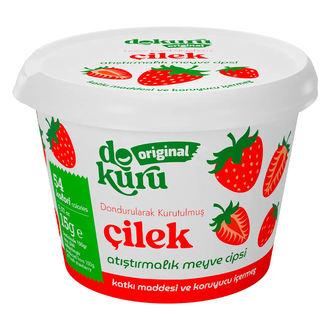 Dokuru Original Çilek Atıştırmalık Meyve Cipsi