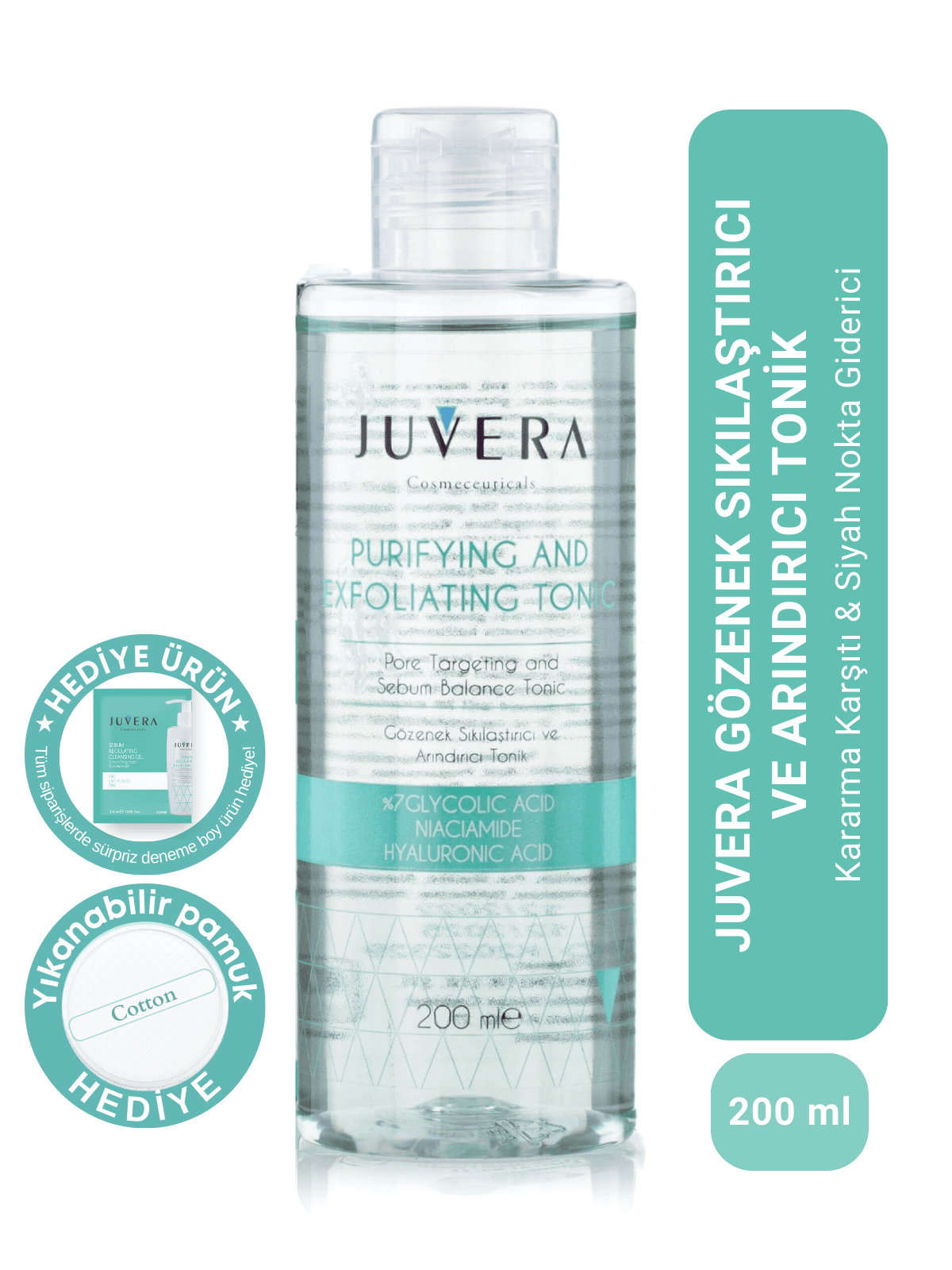 Juvera Purifying And Exfoliating Tonic - Gözenek Sıkılaştırıcı ve Arındırıcı Tonik 200ml