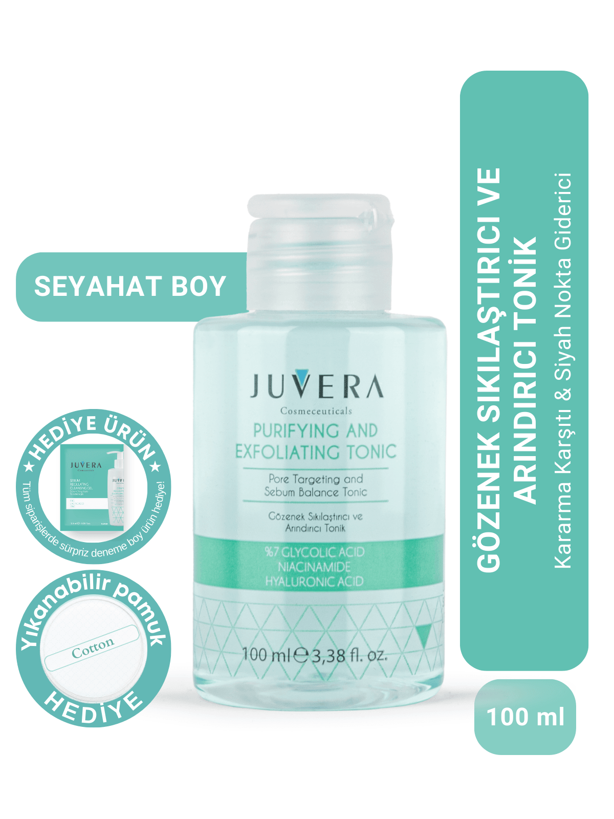 Juvera Purifying And Exfoliating Tonic - Gözenek Sıkılaştırıcı ve Arındırıcı Tonik 100ml