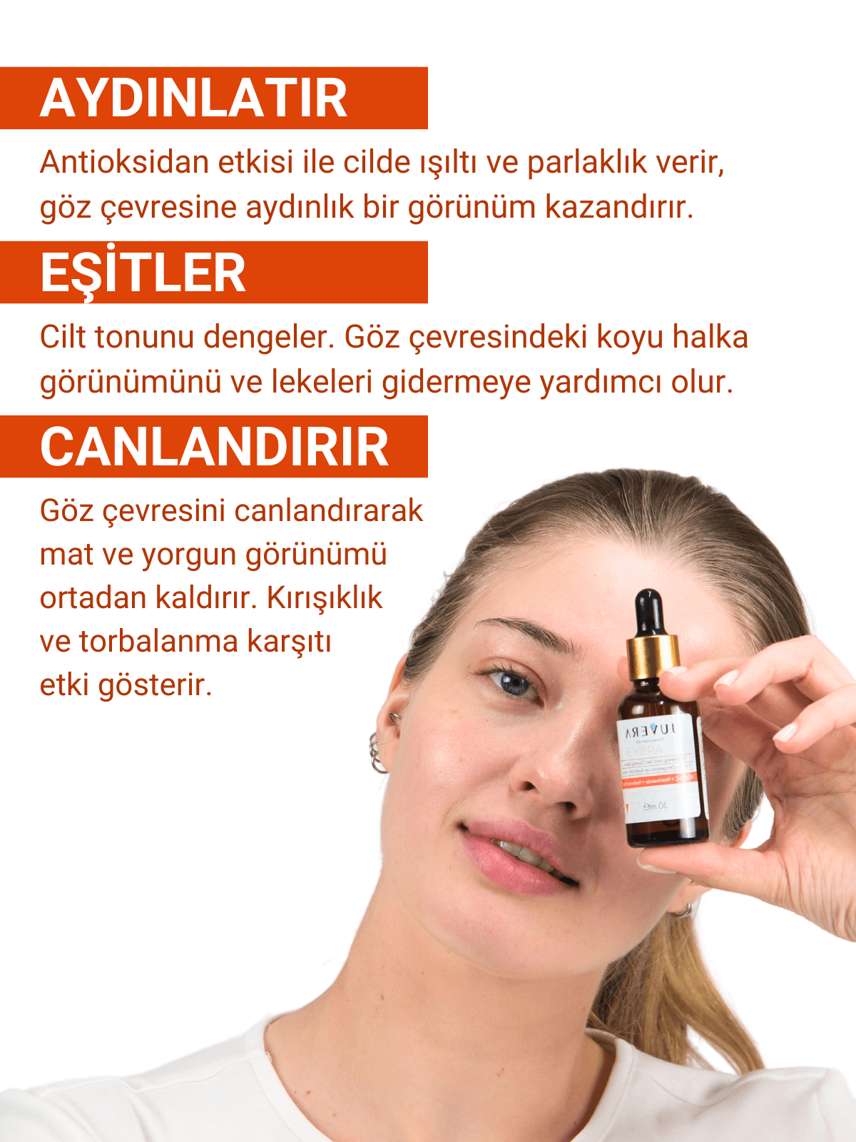 Juvera Göz Çevresi Serumu - Aydınlatıcı Torbalanma Ve Kırışıklık Karşıtı Serum - Brightening Eye Serum 30ml