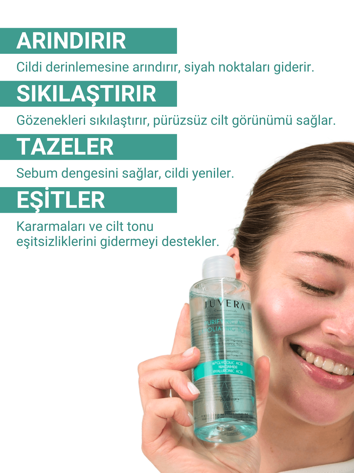 Juvera Purifying And Exfoliating Tonic - Gözenek Sıkılaştırıcı ve Arındırıcı Tonik 200ml