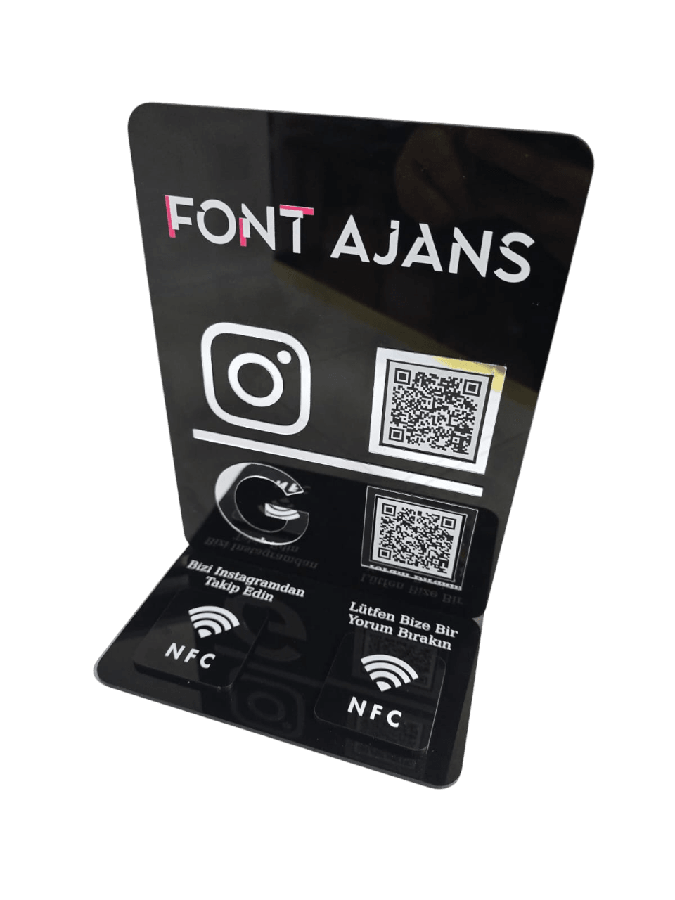NFC QR Pleksi Menü