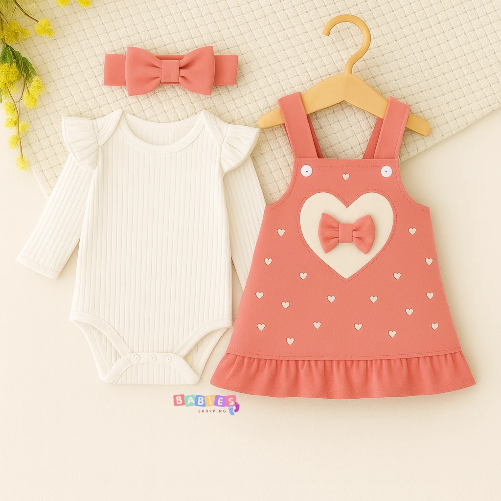 Kalpli Saç Bantlı Jile Takım - Nar Çiçeği