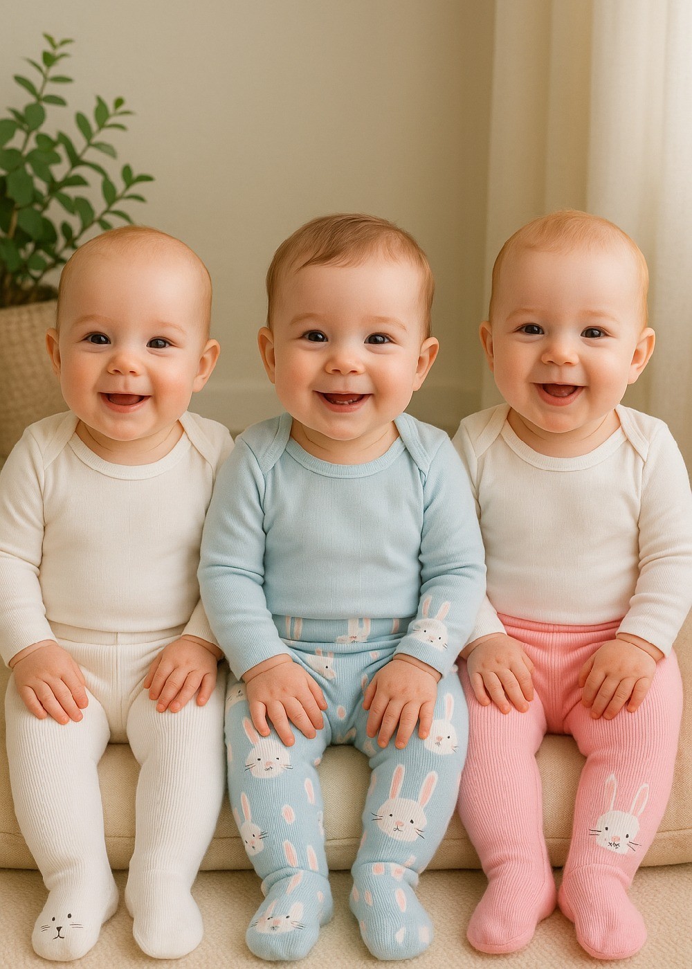 Kız Bebek Pamuklu 3'lü Alt Zıbın Takım