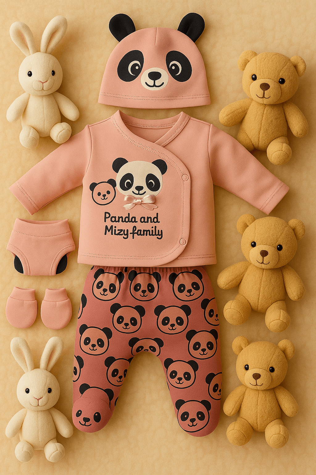 Pandalı Pembe Kız Bebek Hastane Çıkışı