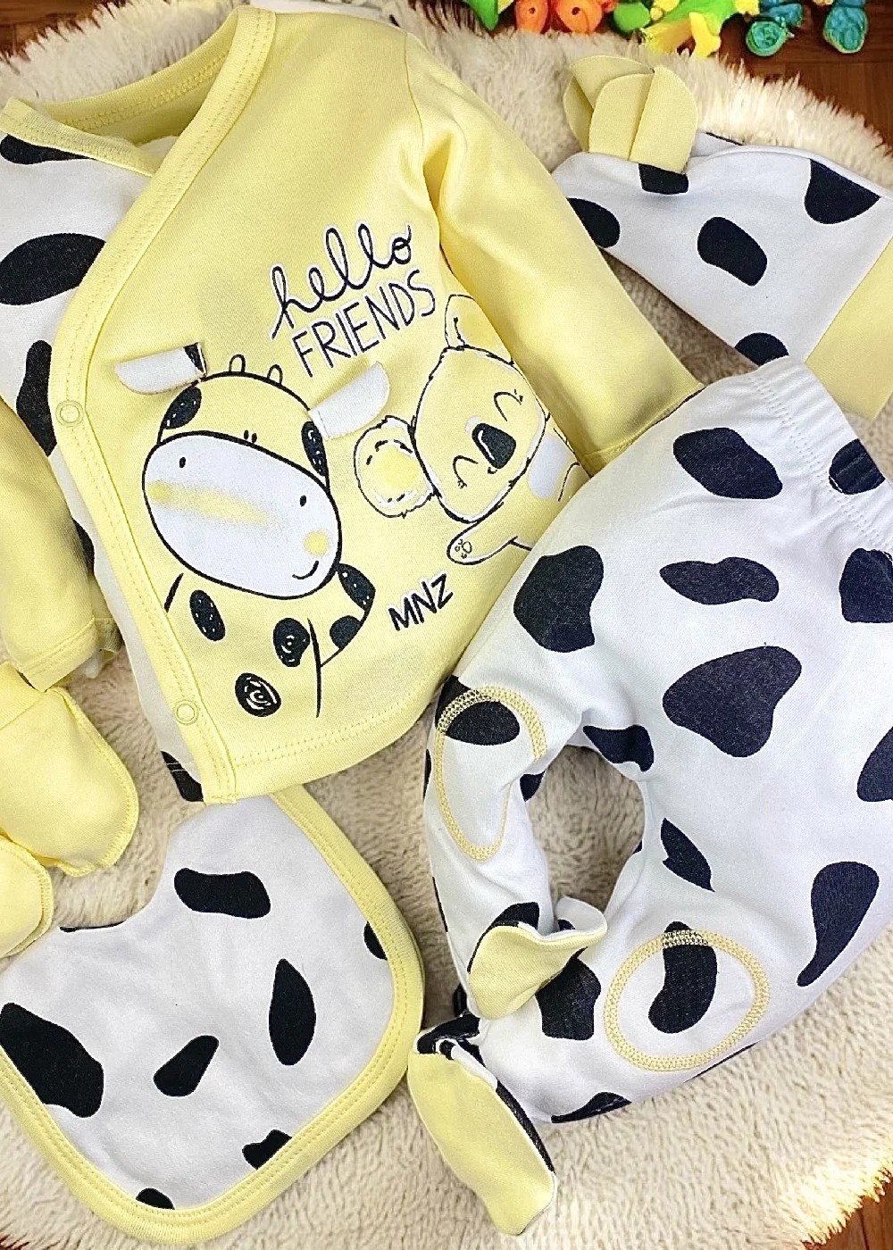 Benekli Animal Unisex Bebek Hastane Çıkışı