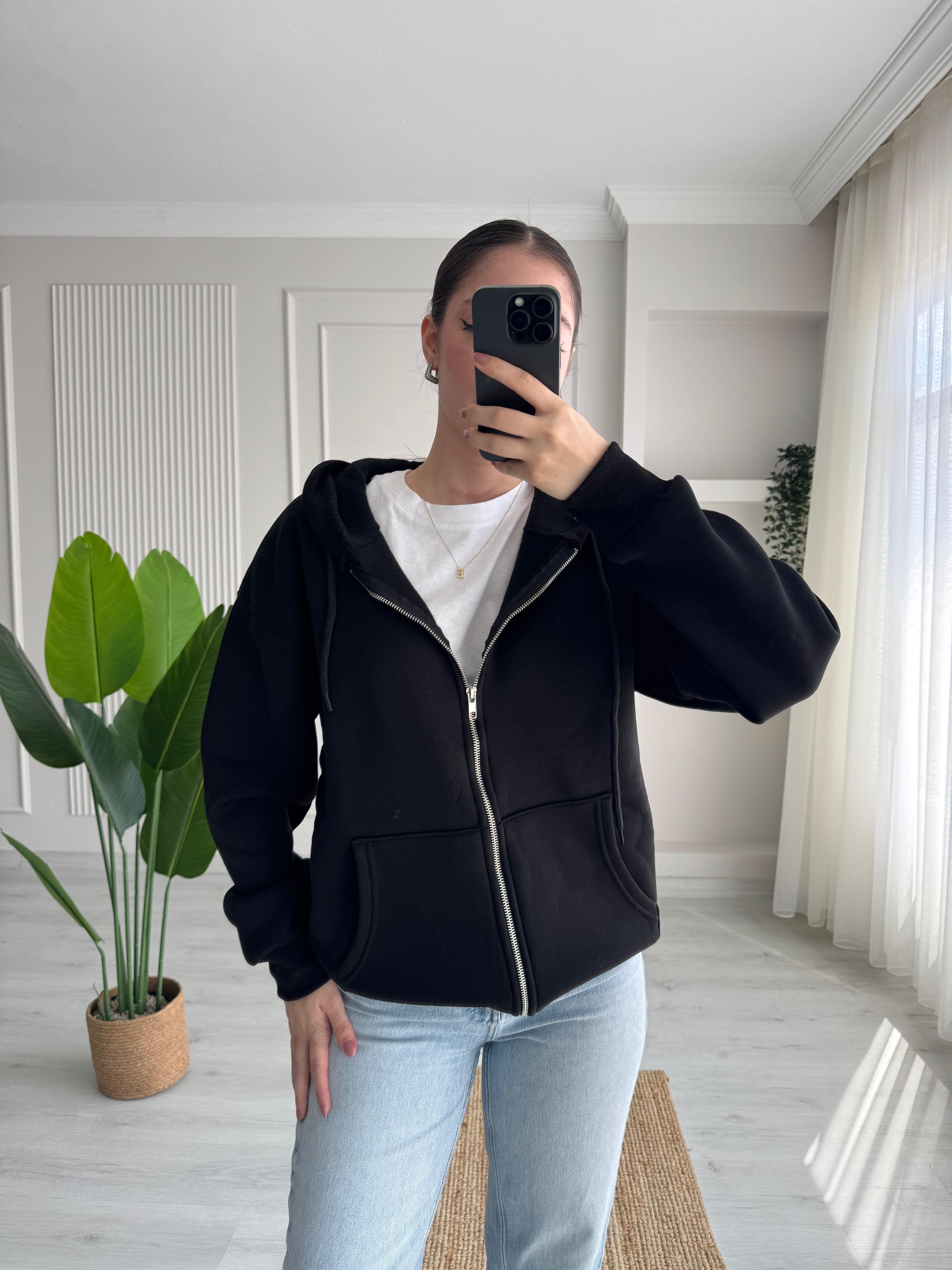 FERMUARLI SWEATSHİRT