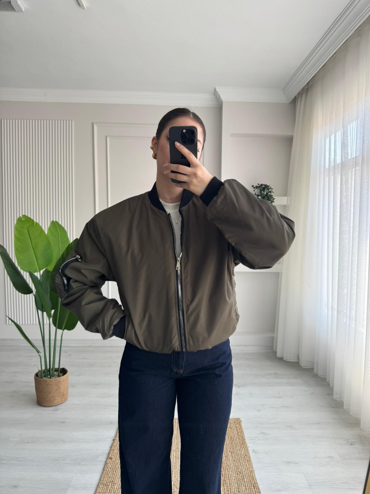 FERMUARLI BOMBER CEKET 