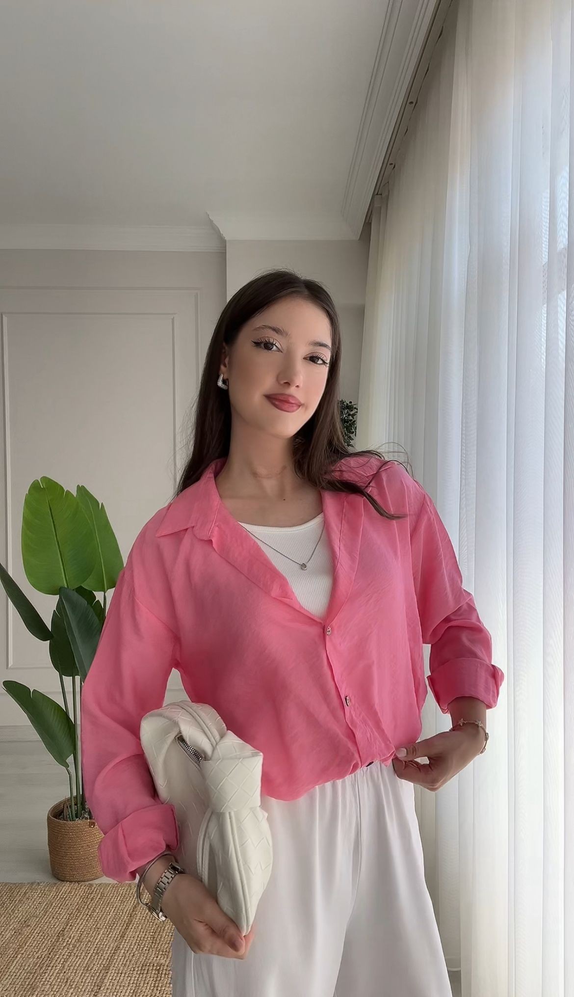 ÜÇLÜ SET GÖMLEK - PEMBE