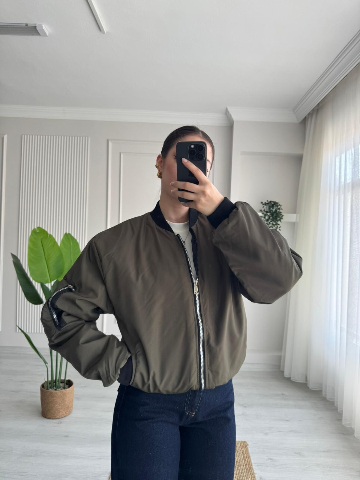 FERMUARLI BOMBER CEKET 