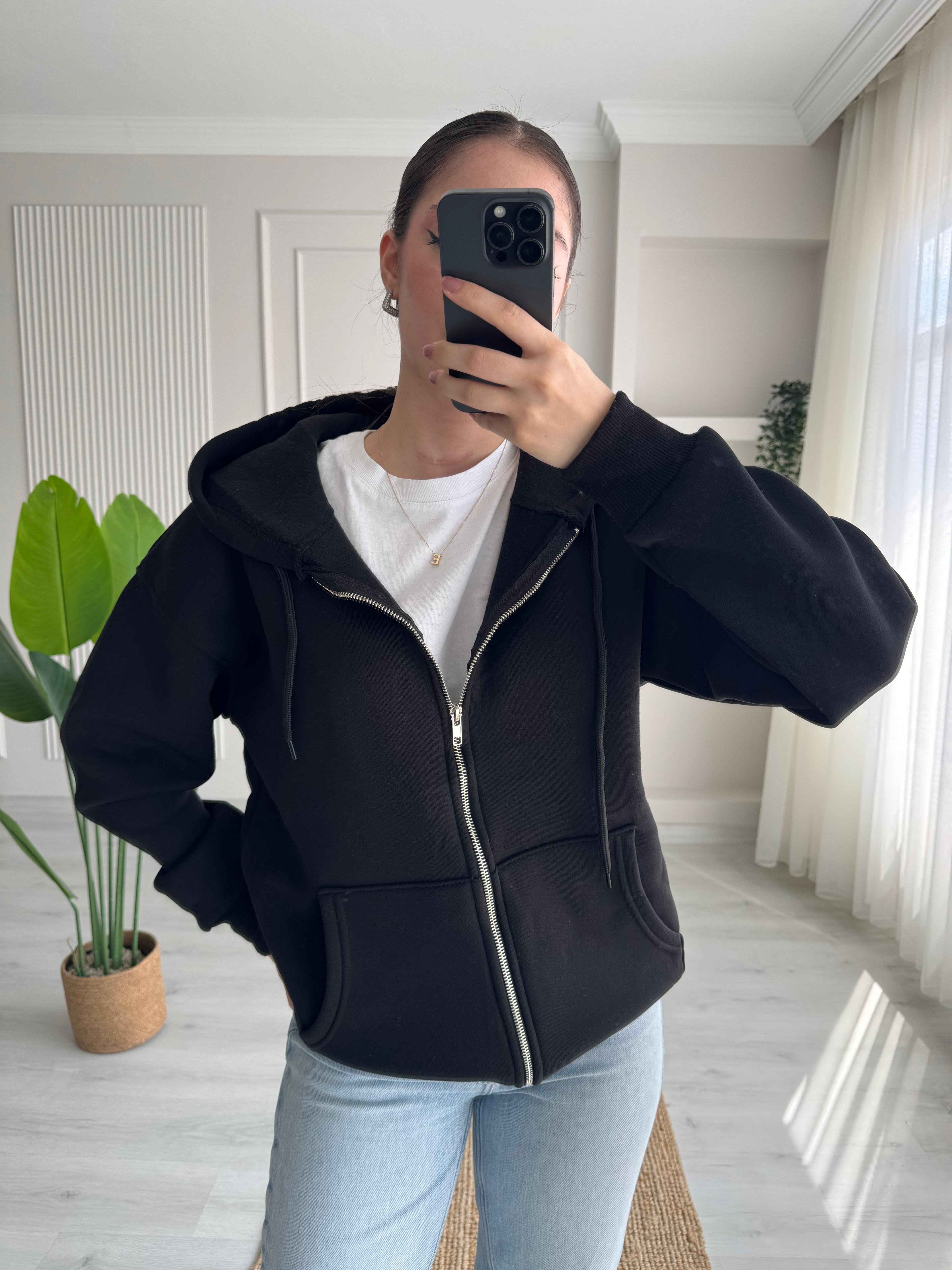 FERMUARLI SWEATSHİRT